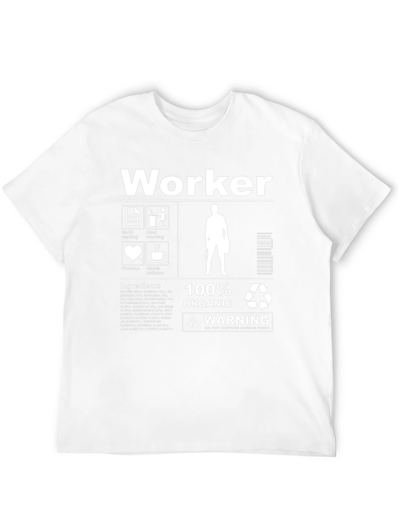 Worker 100% Organic Black Graphic Tee