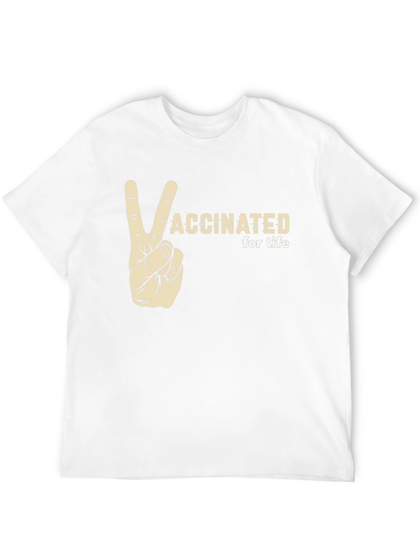 Vaccinated for Life T-Shirt Peace Sign Tee