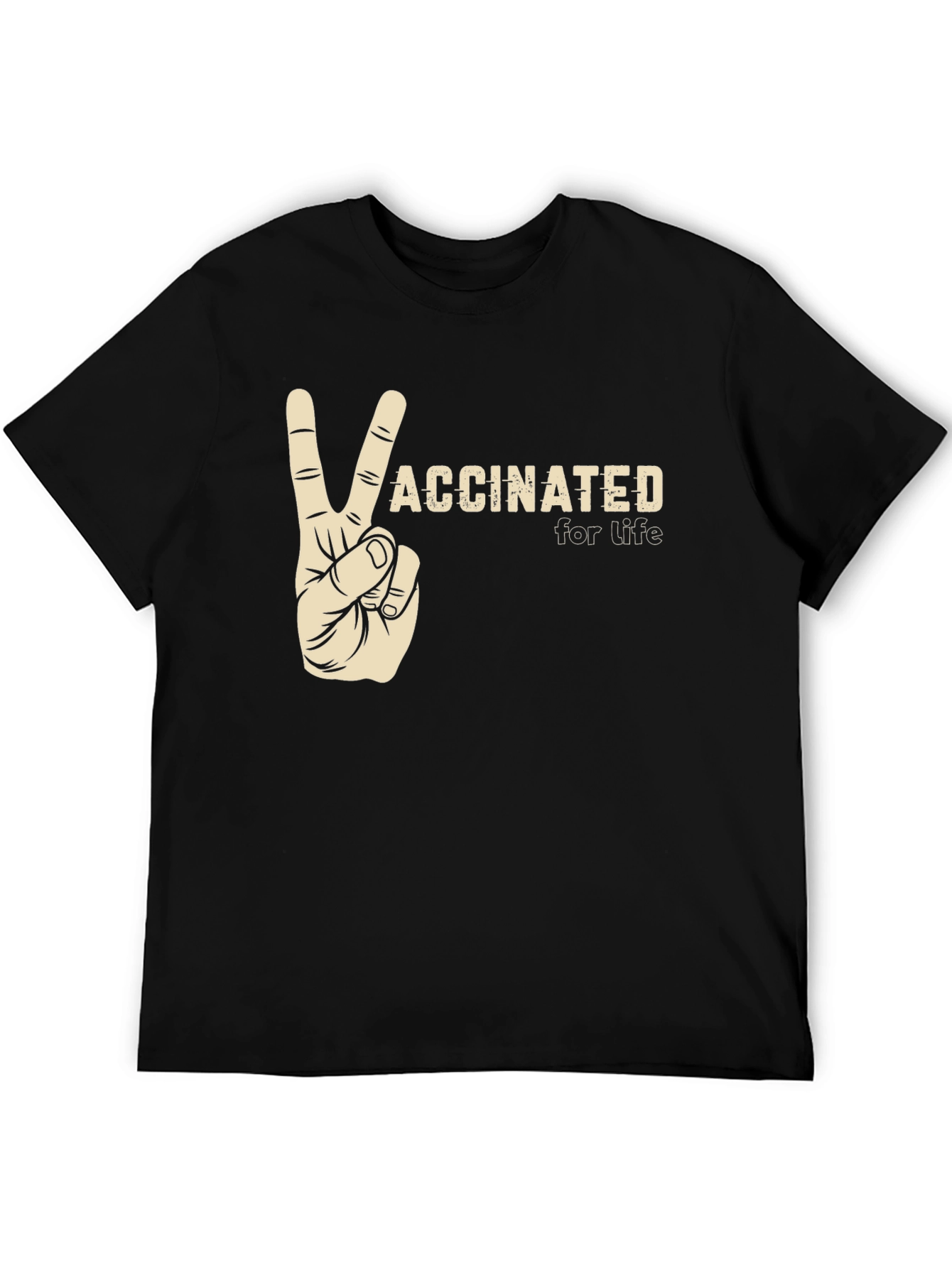 Vaccinated for Life T-Shirt Peace Sign Tee