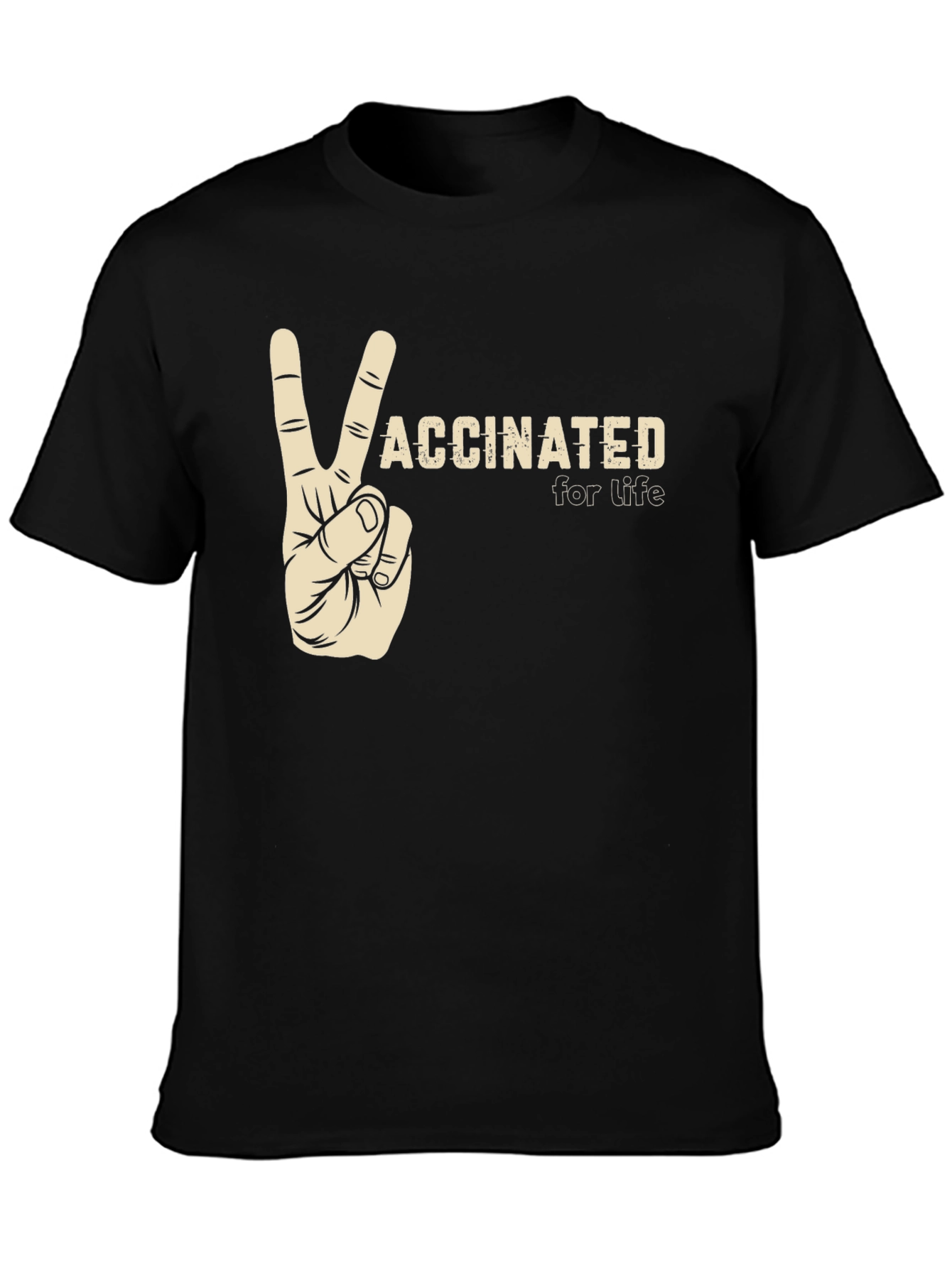 Vaccinated for Life T-Shirt Peace Sign Tee