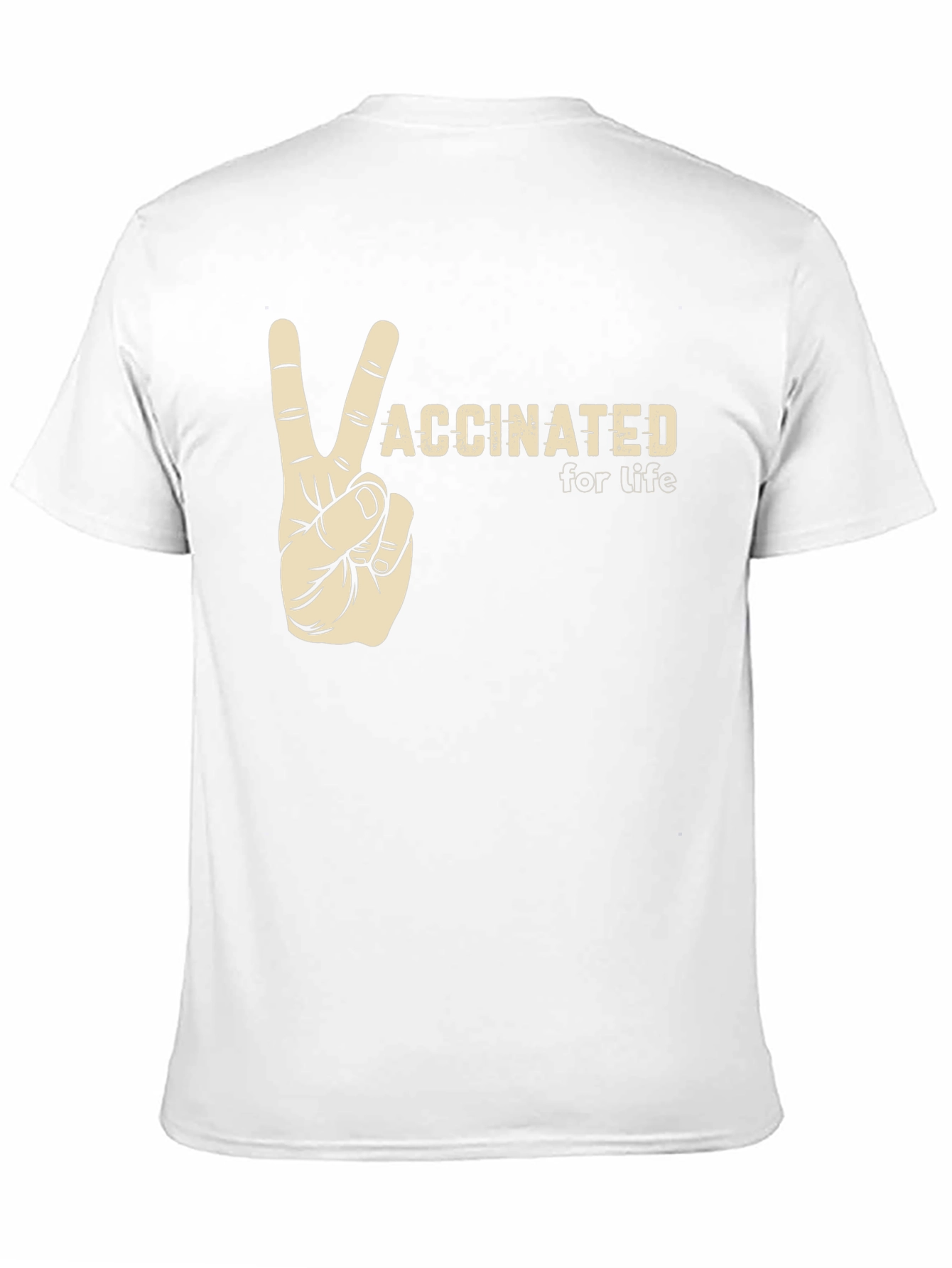 Vaccinated for Life T-Shirt Peace Sign Tee