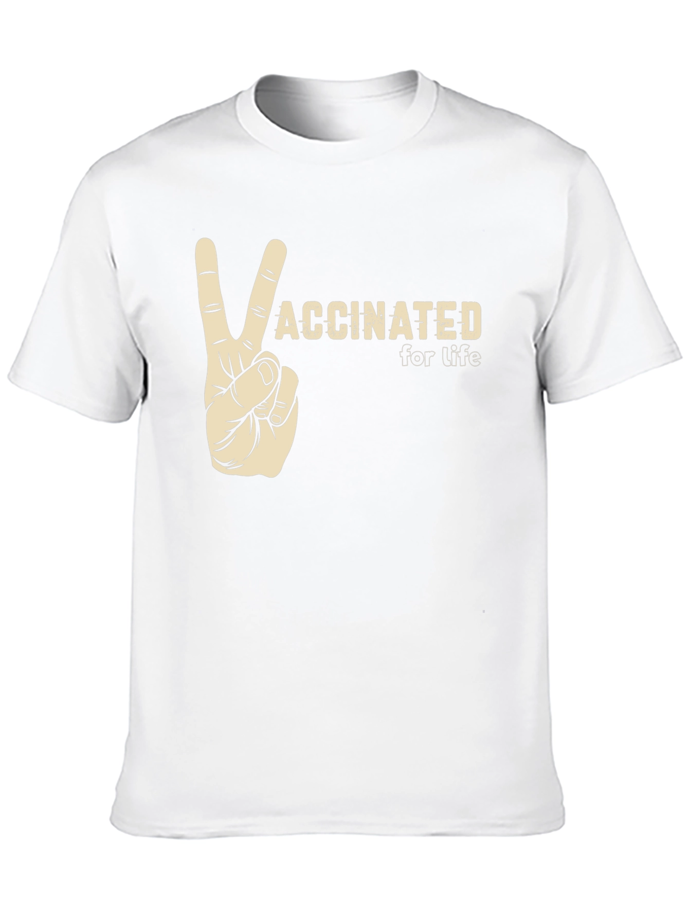Vaccinated for Life T-Shirt Peace Sign Tee