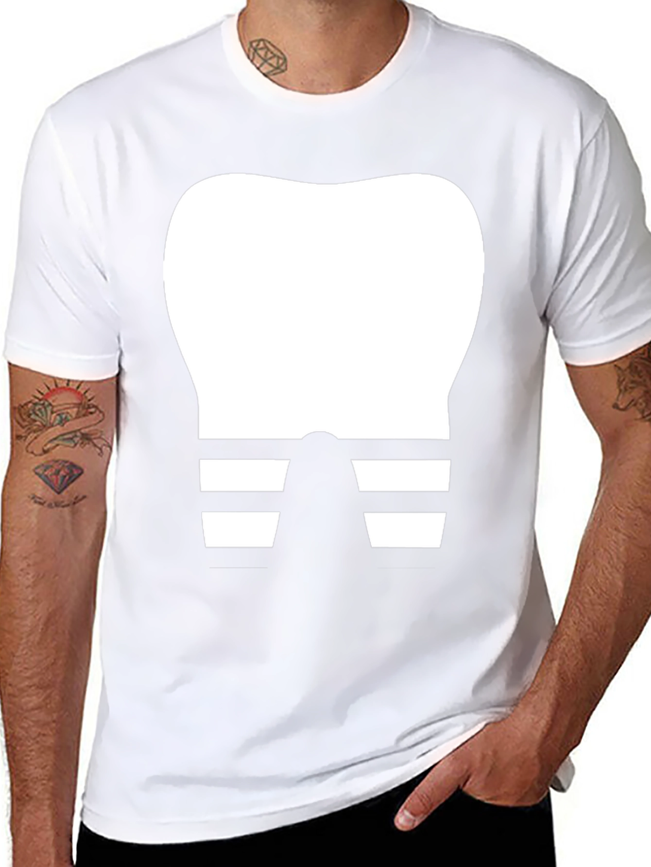 Funny Dentist Tooth T-Shirt Black Cotton Tee