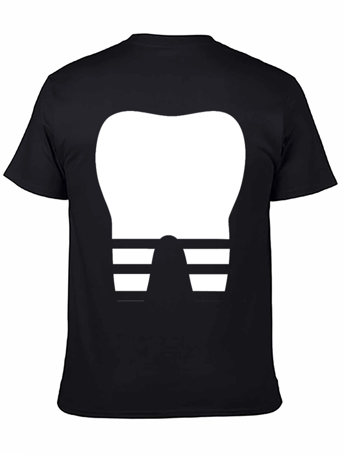 Funny Dentist Tooth T-Shirt Black Cotton Tee