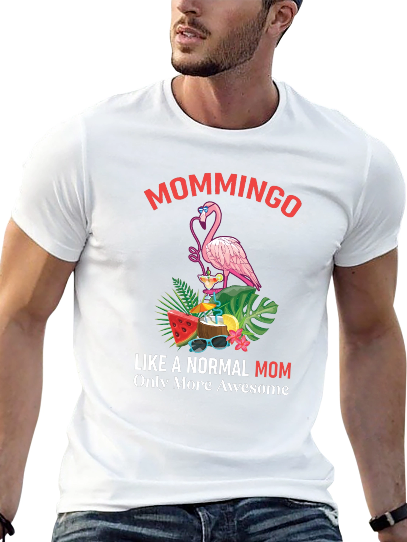 Mommingo T-Shirt - Tropical Flamingo Mom Tee