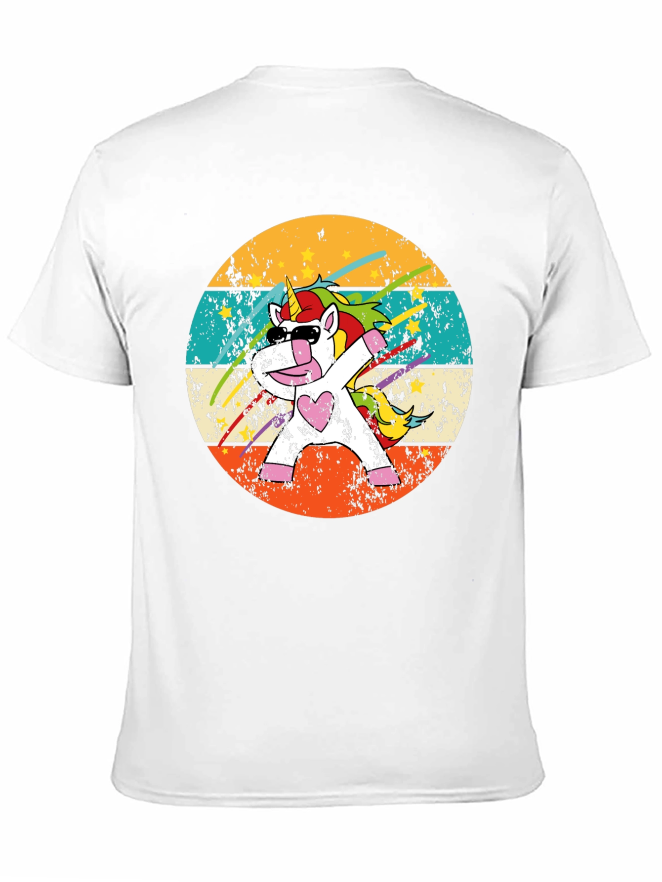 Dabbing Unicorn Retro T-Shirt