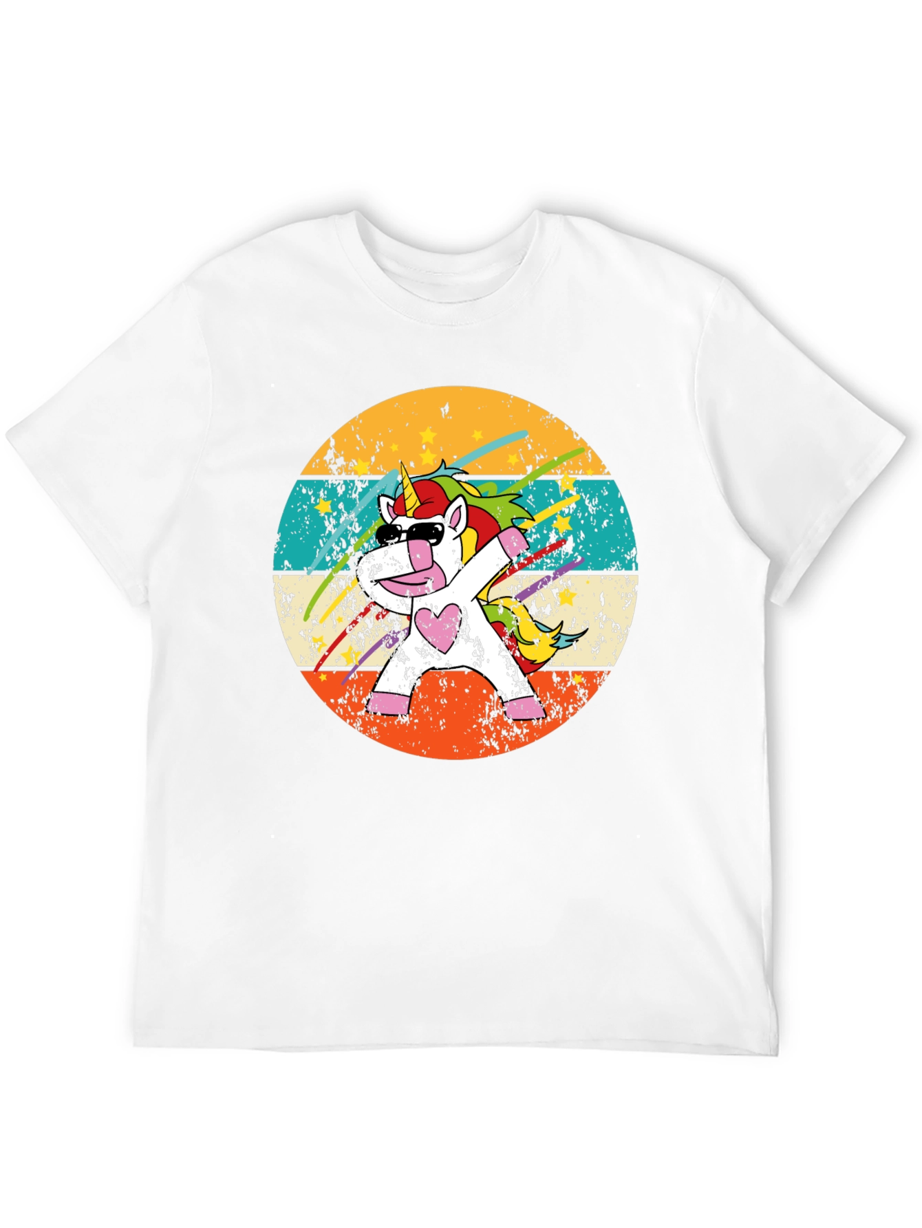 Dabbing Unicorn Retro T-Shirt