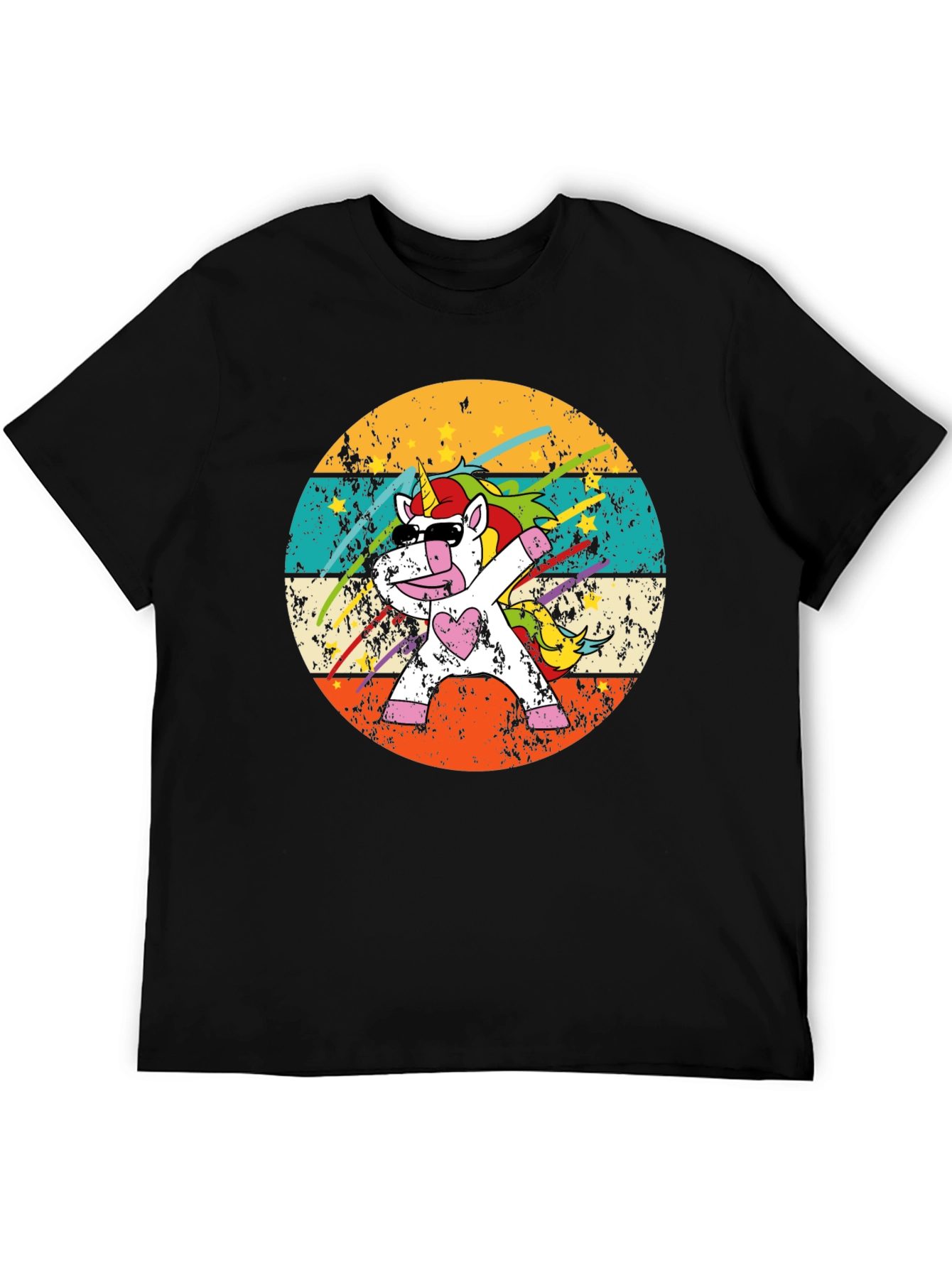 Dabbing Unicorn Retro T-Shirt