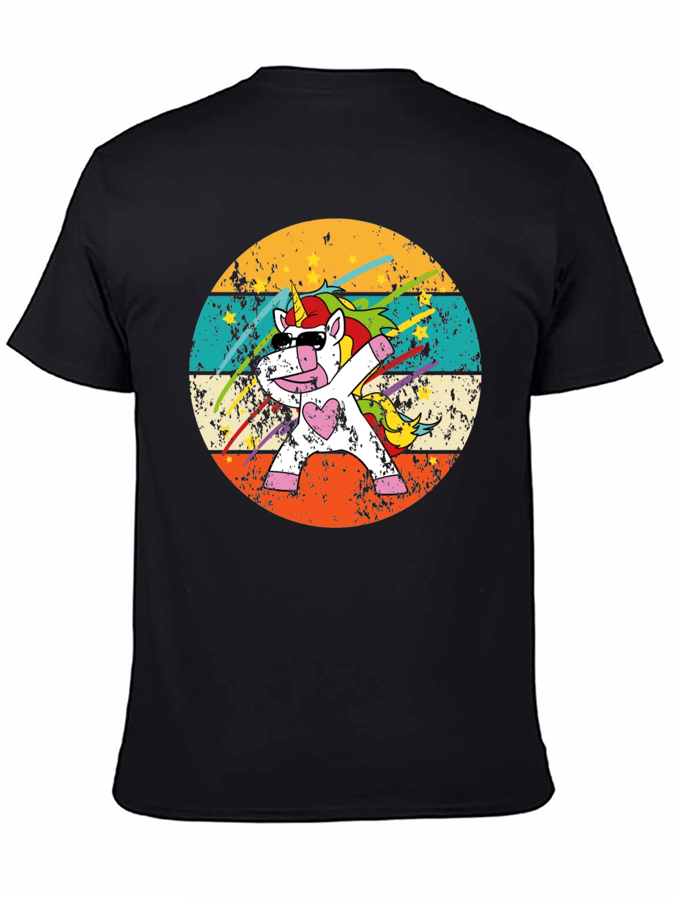Dabbing Unicorn Retro T-Shirt