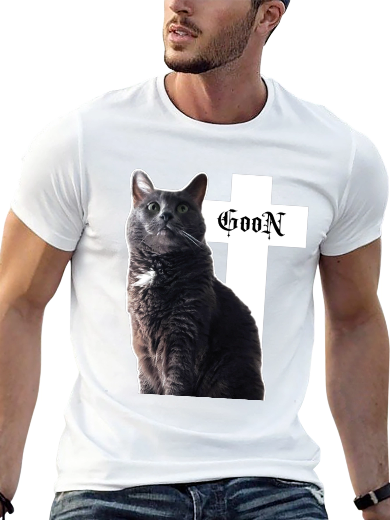 Goon Cat Black T-Shirt - Unique Graphic Tee