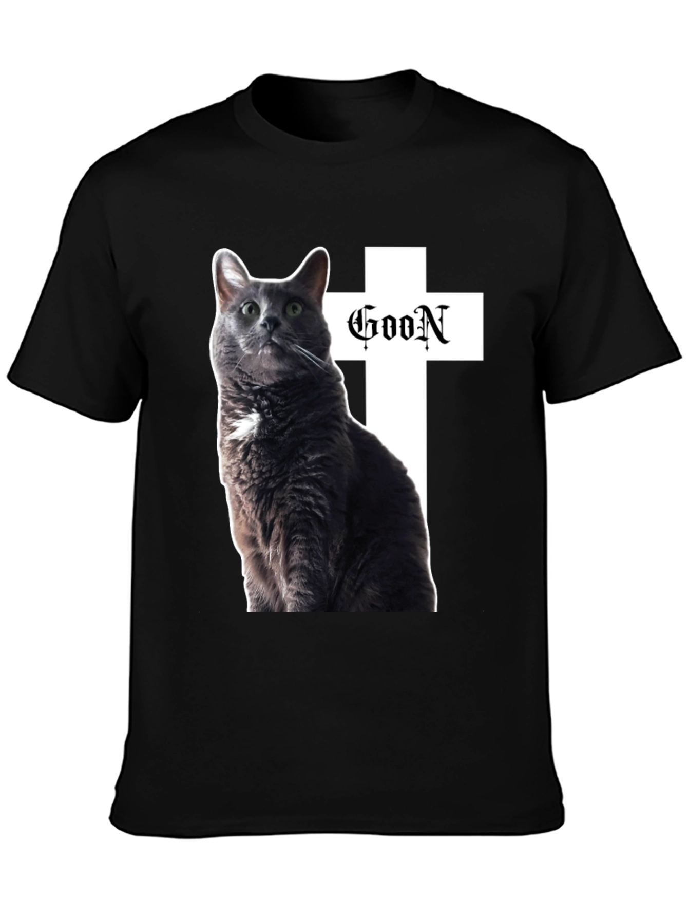 Goon Cat Black T-Shirt - Unique Graphic Tee
