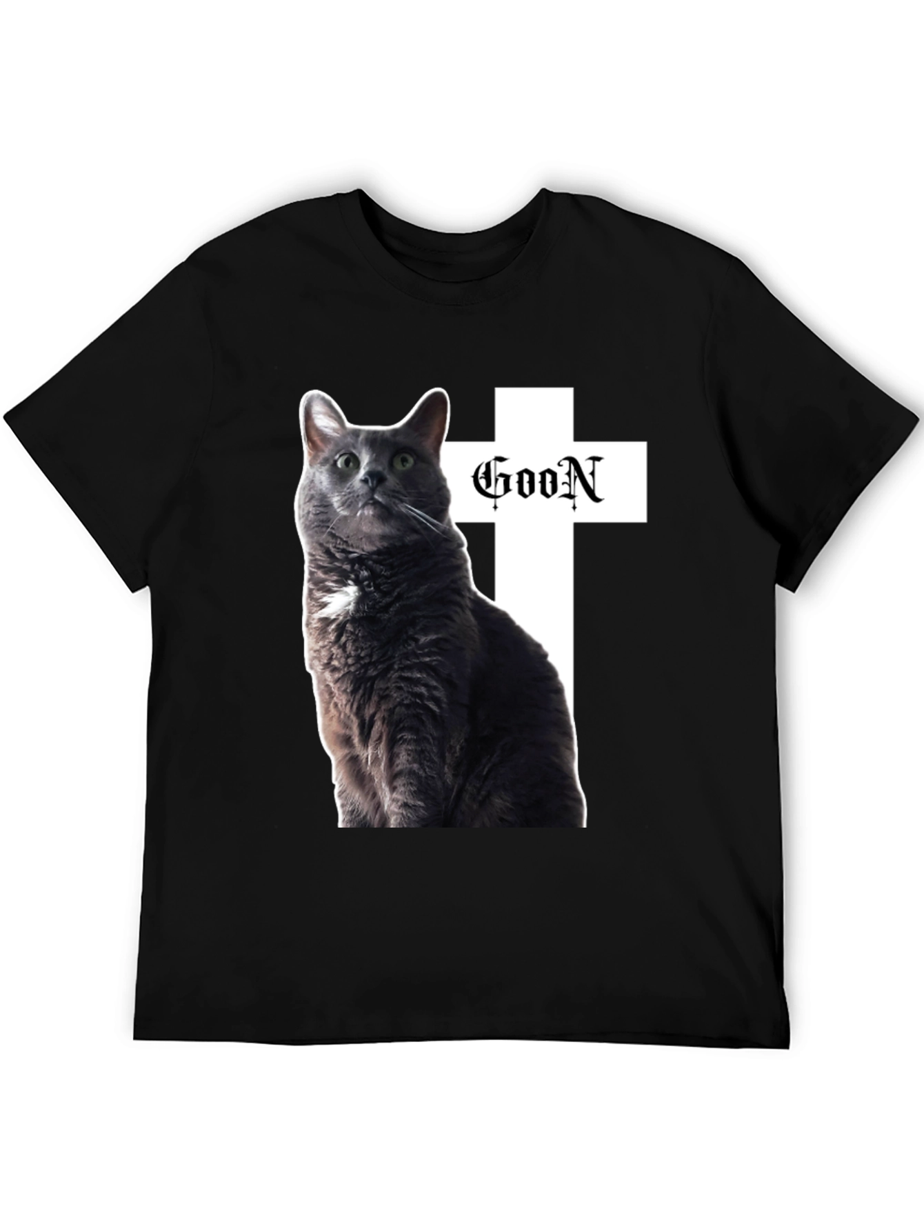 Goon Cat Black T-Shirt - Unique Graphic Tee