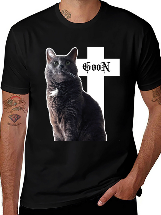 Goon Cat Black T-Shirt - Unique Graphic Tee