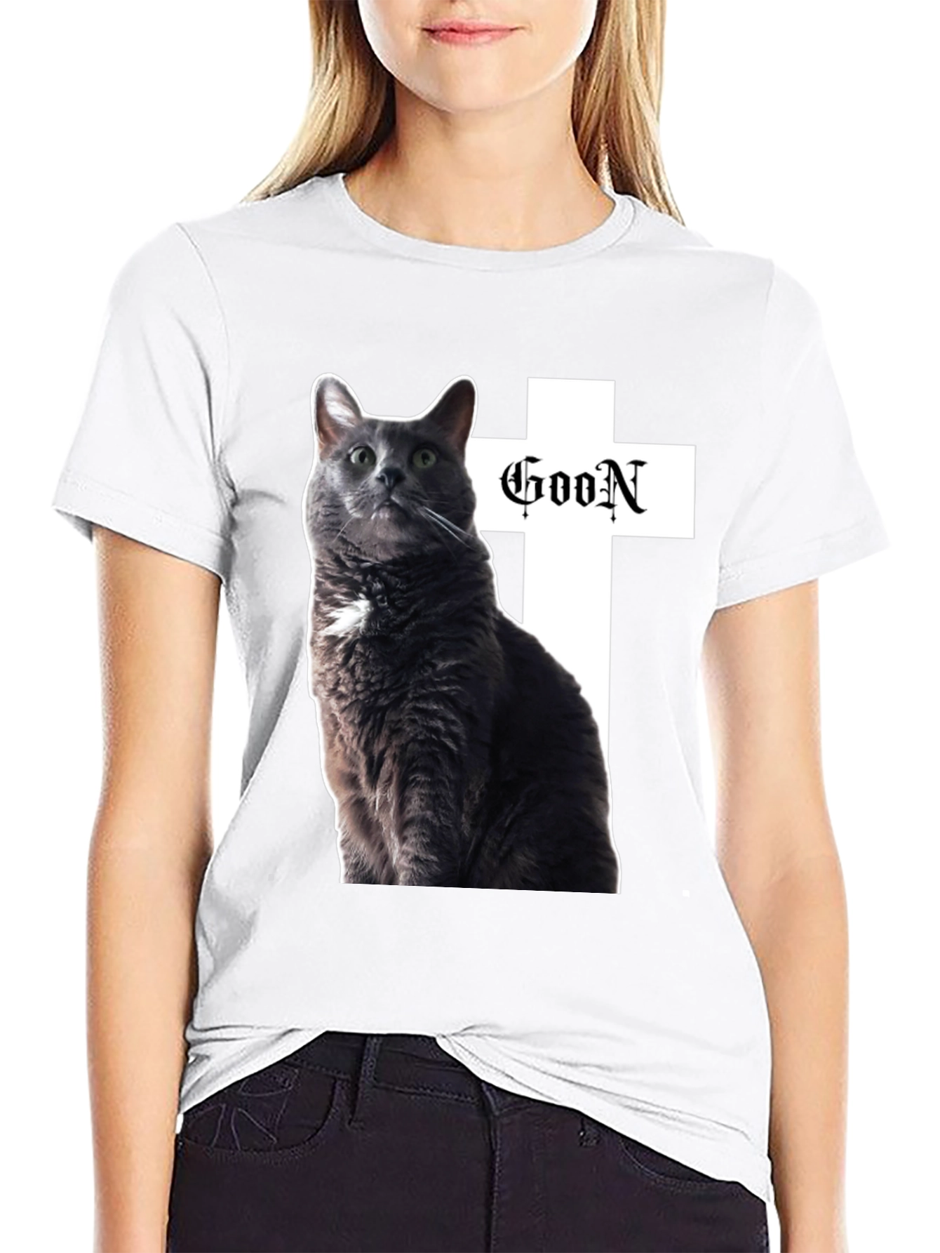 Goon Cat Black T-Shirt - Unique Graphic Tee