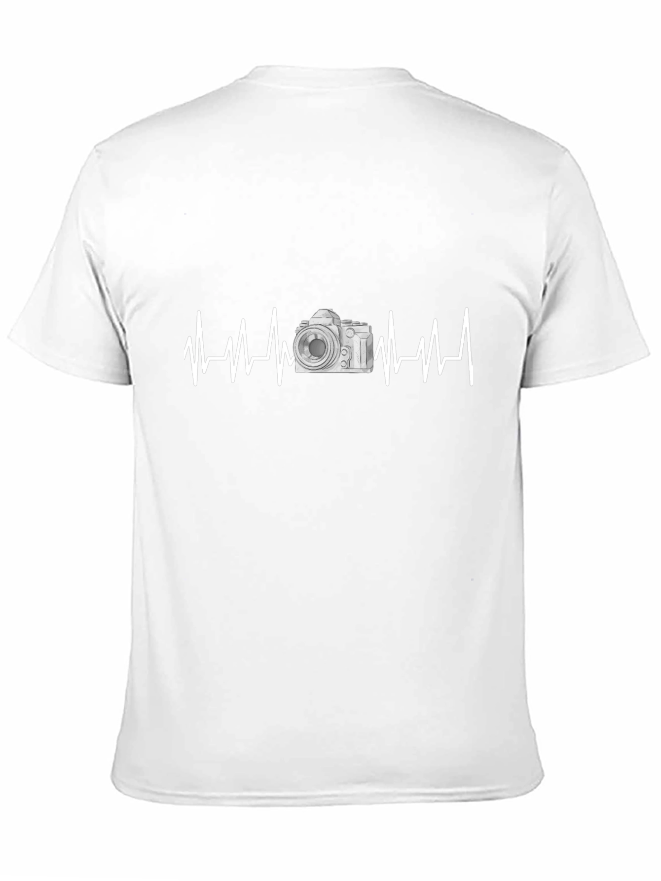 Camera Heartbeat Black Graphic Tee