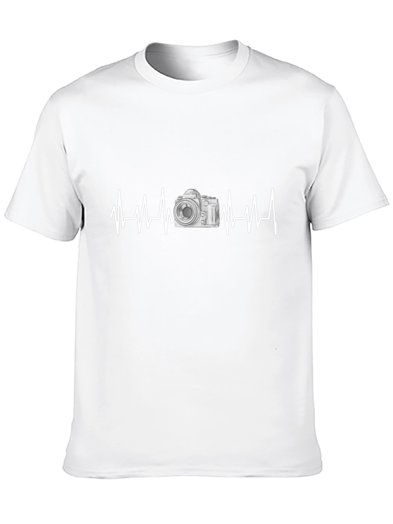 Camera Heartbeat Black Graphic Tee