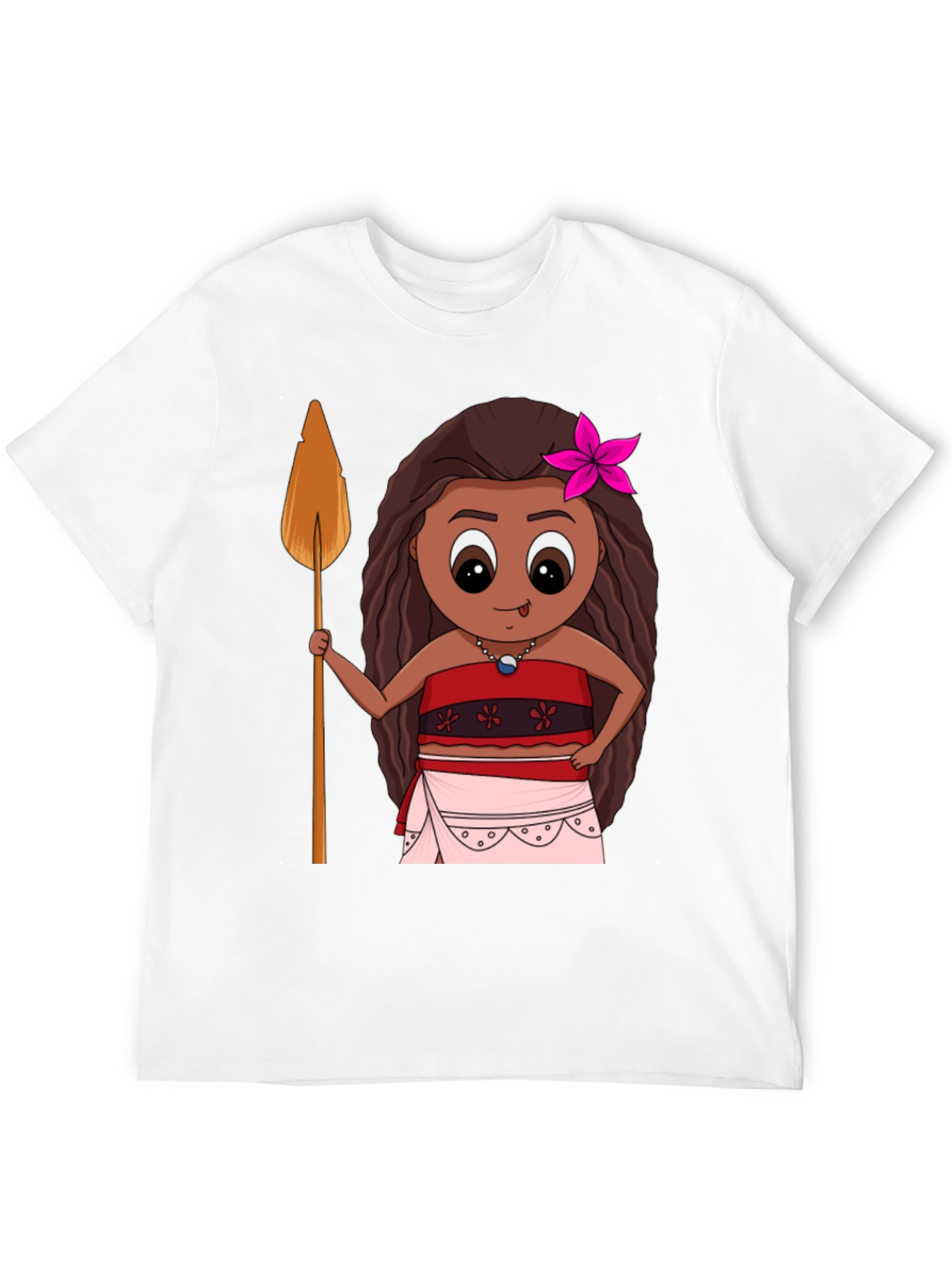 Moana Cartoon Graphic Tee - Black T-Shirt