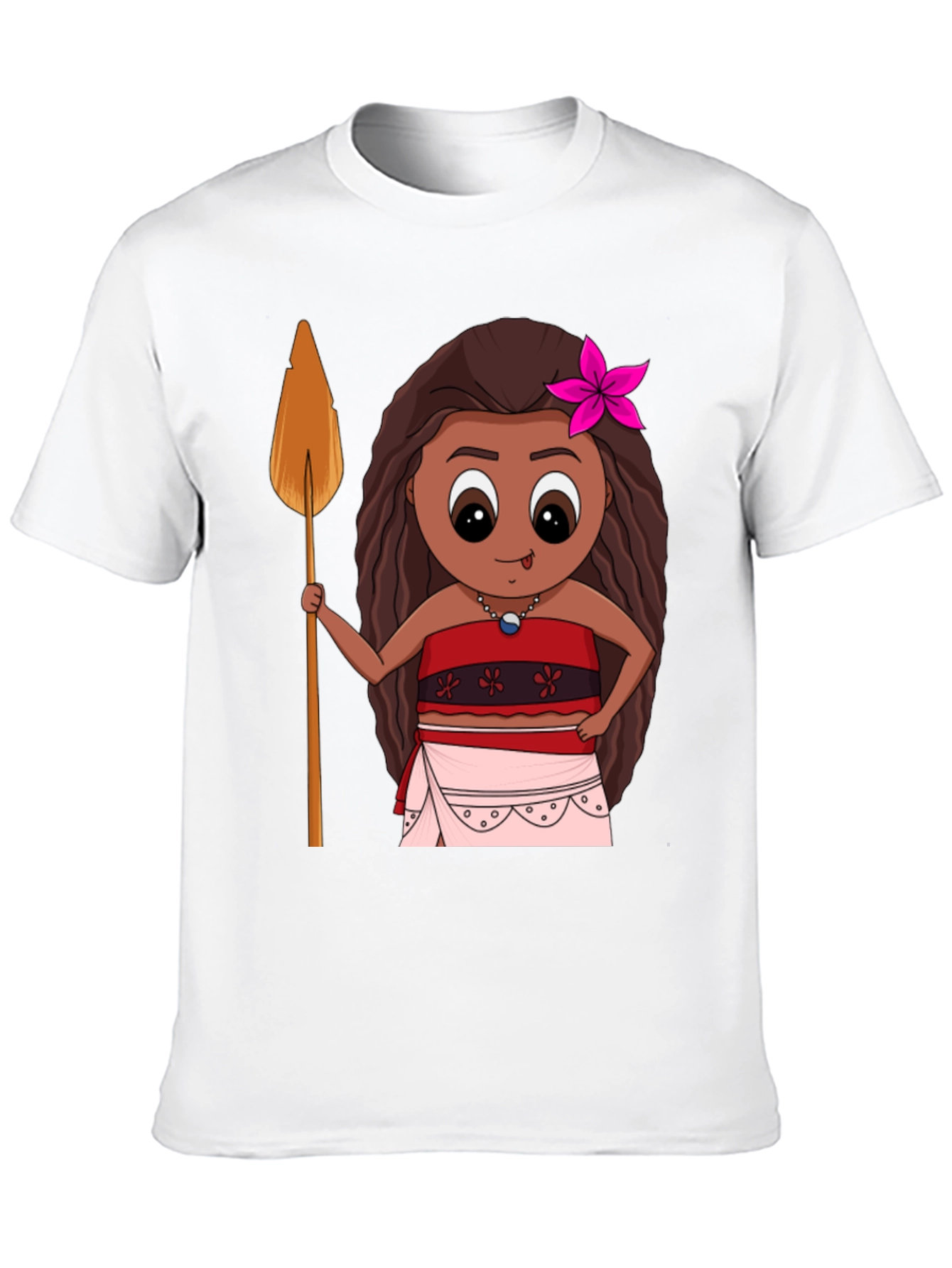 Moana Cartoon Graphic Tee - Black T-Shirt