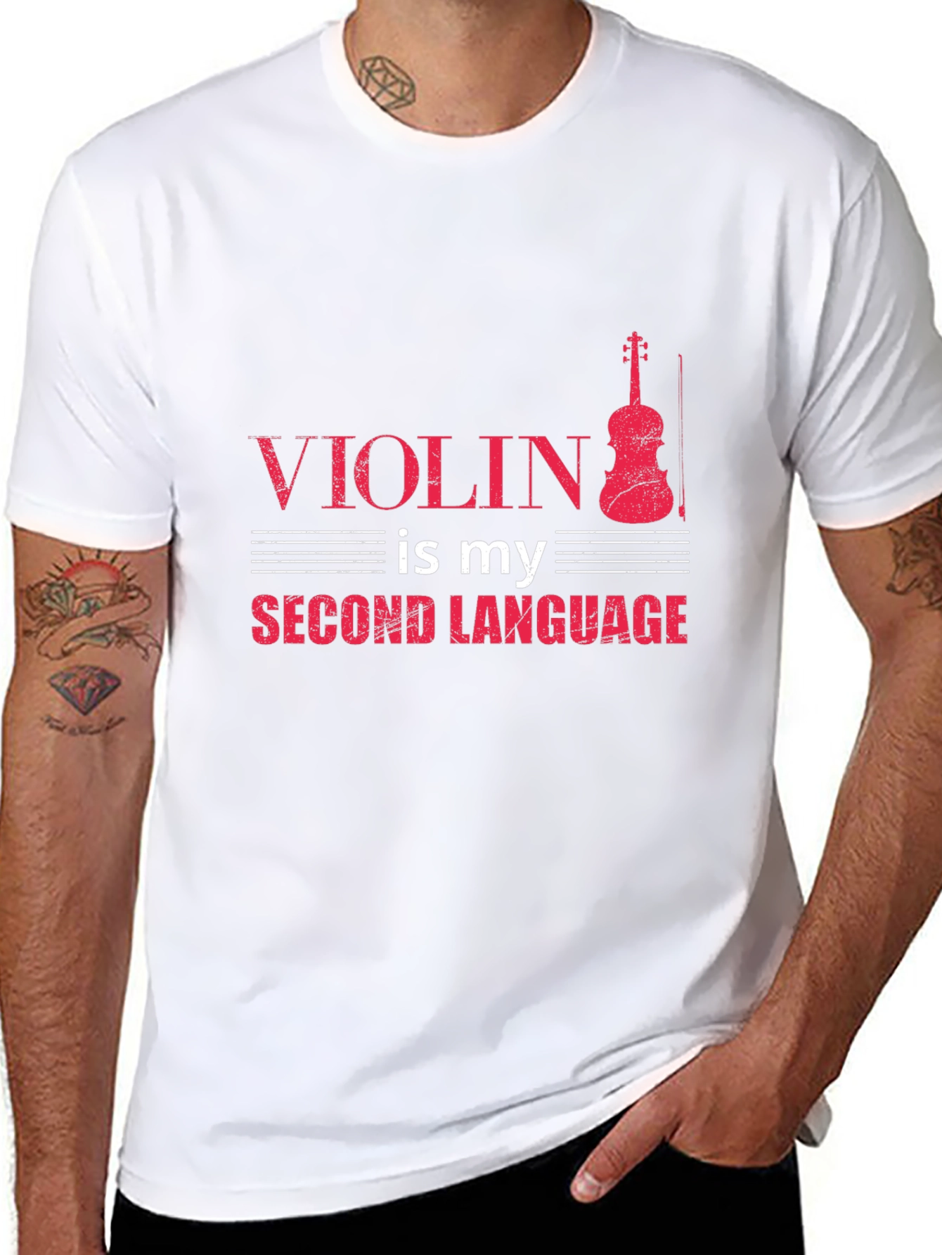 Violin is My Second Language Tee