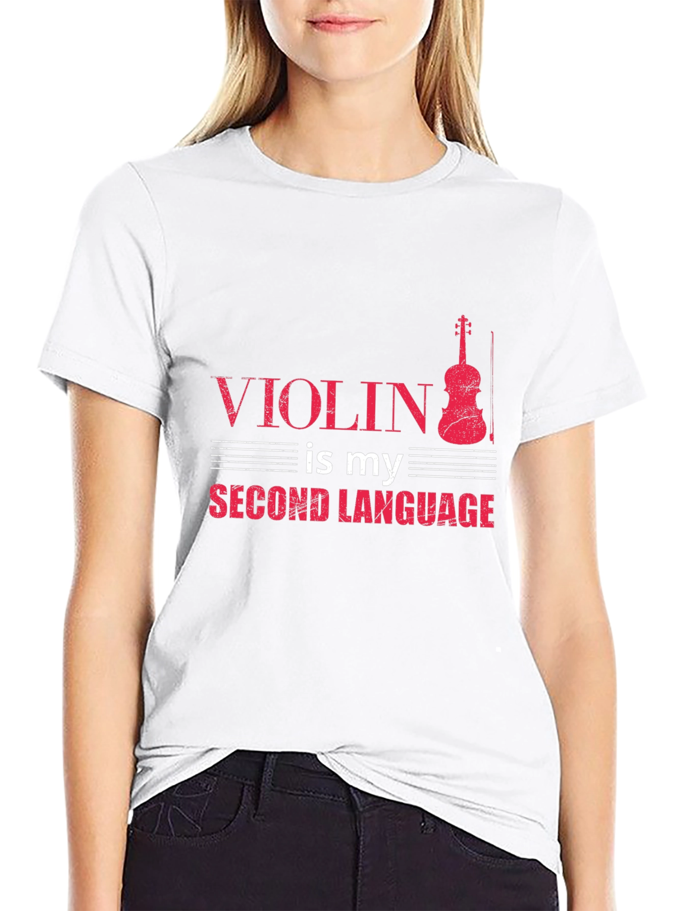 Violin is My Second Language Tee