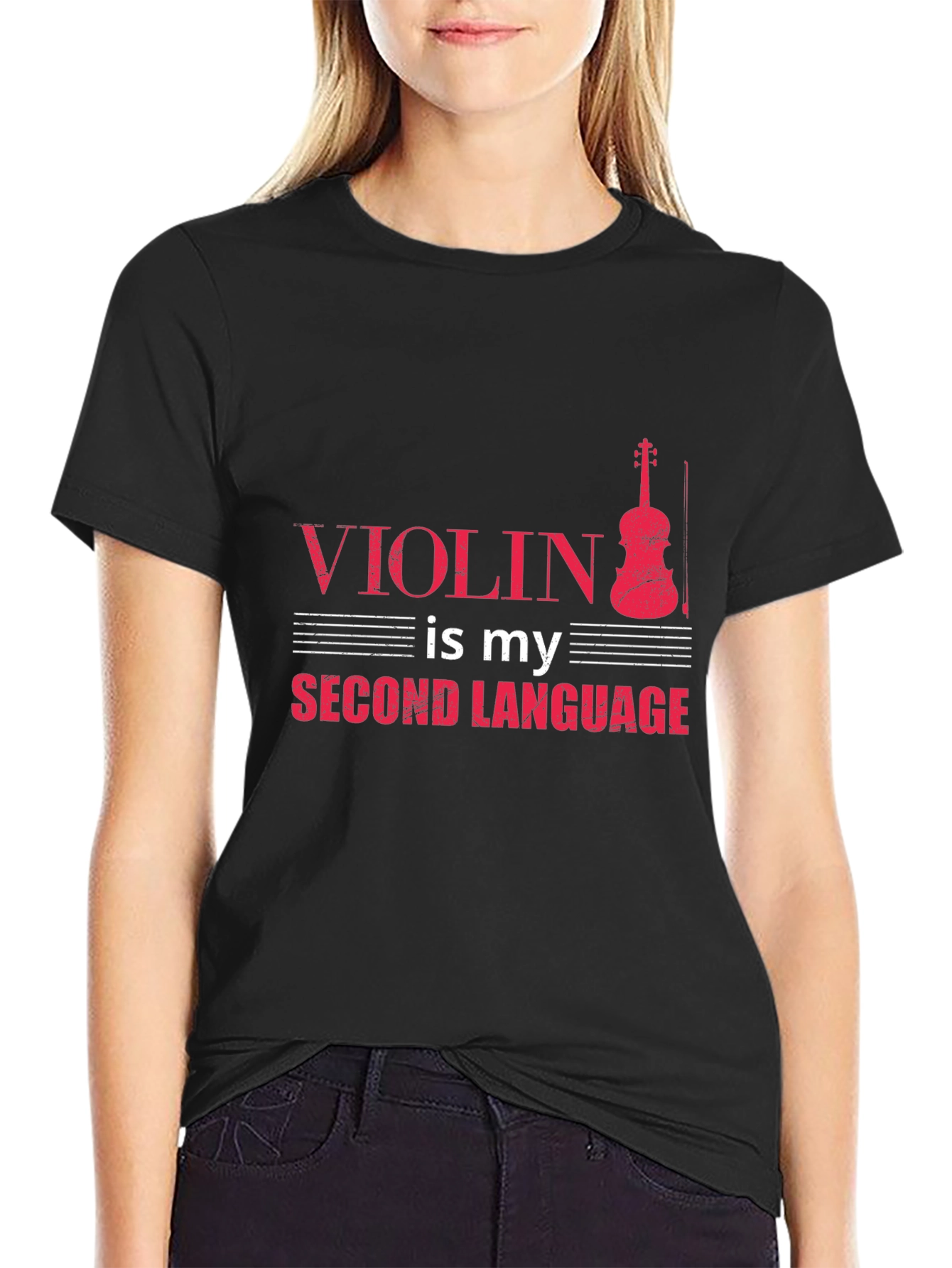 Violin is My Second Language Tee