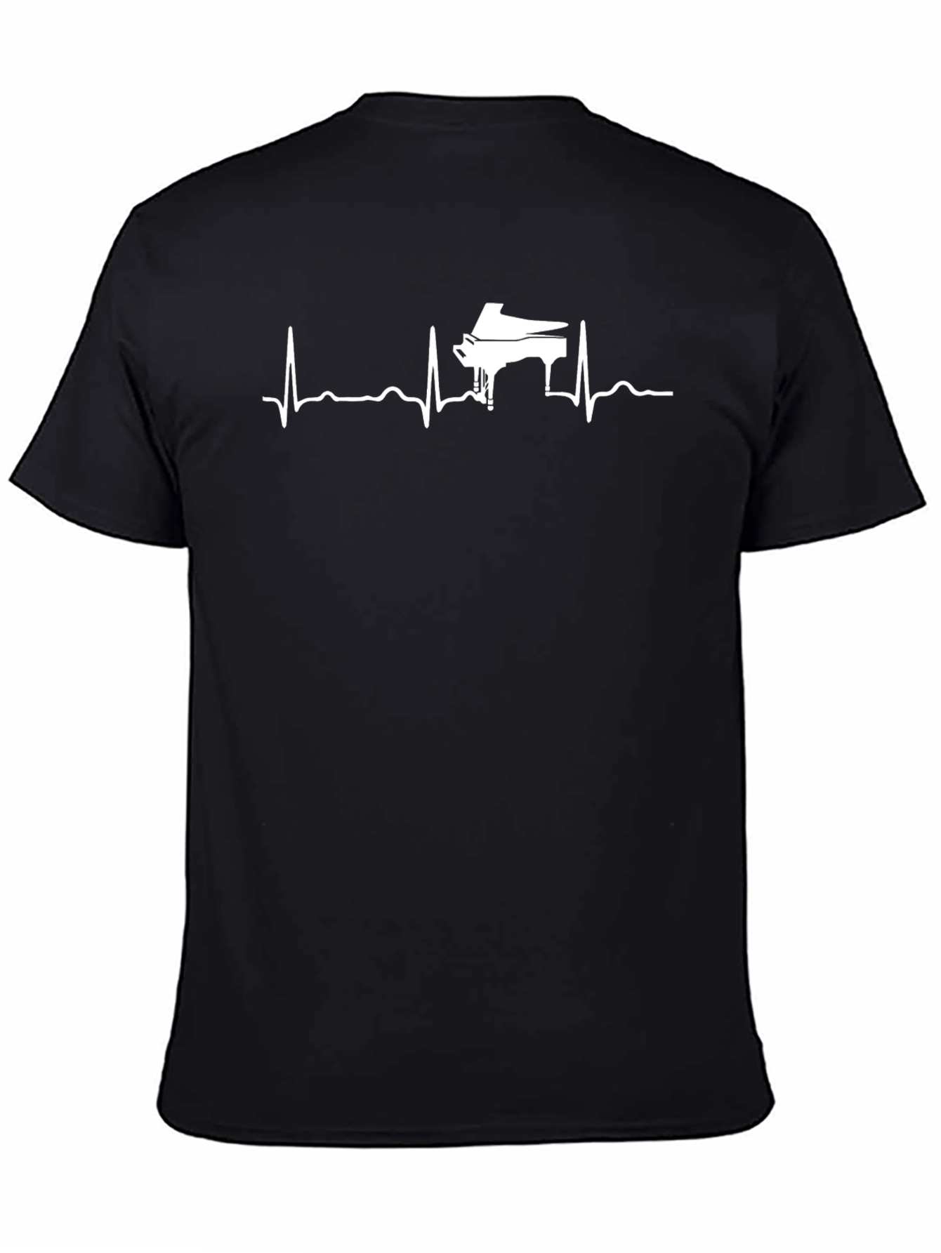 Piano Heartbeat Graphic Tee - Music Lovers T-Shirt