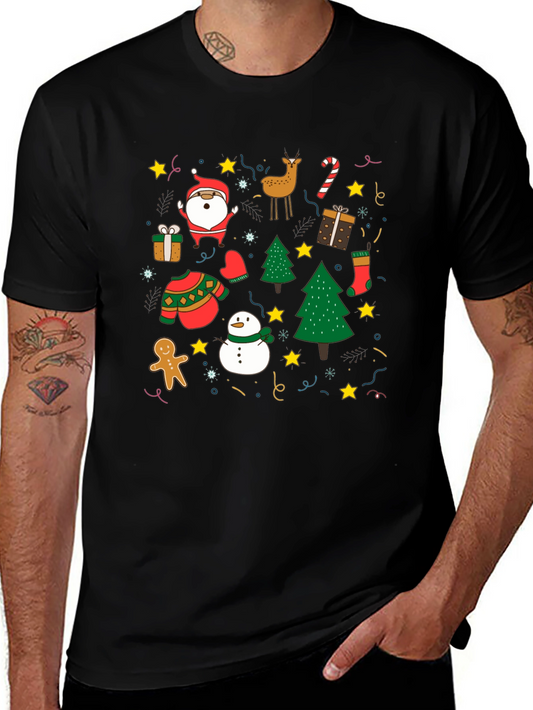 Festive Christmas Holiday Pattern T-Shirt
