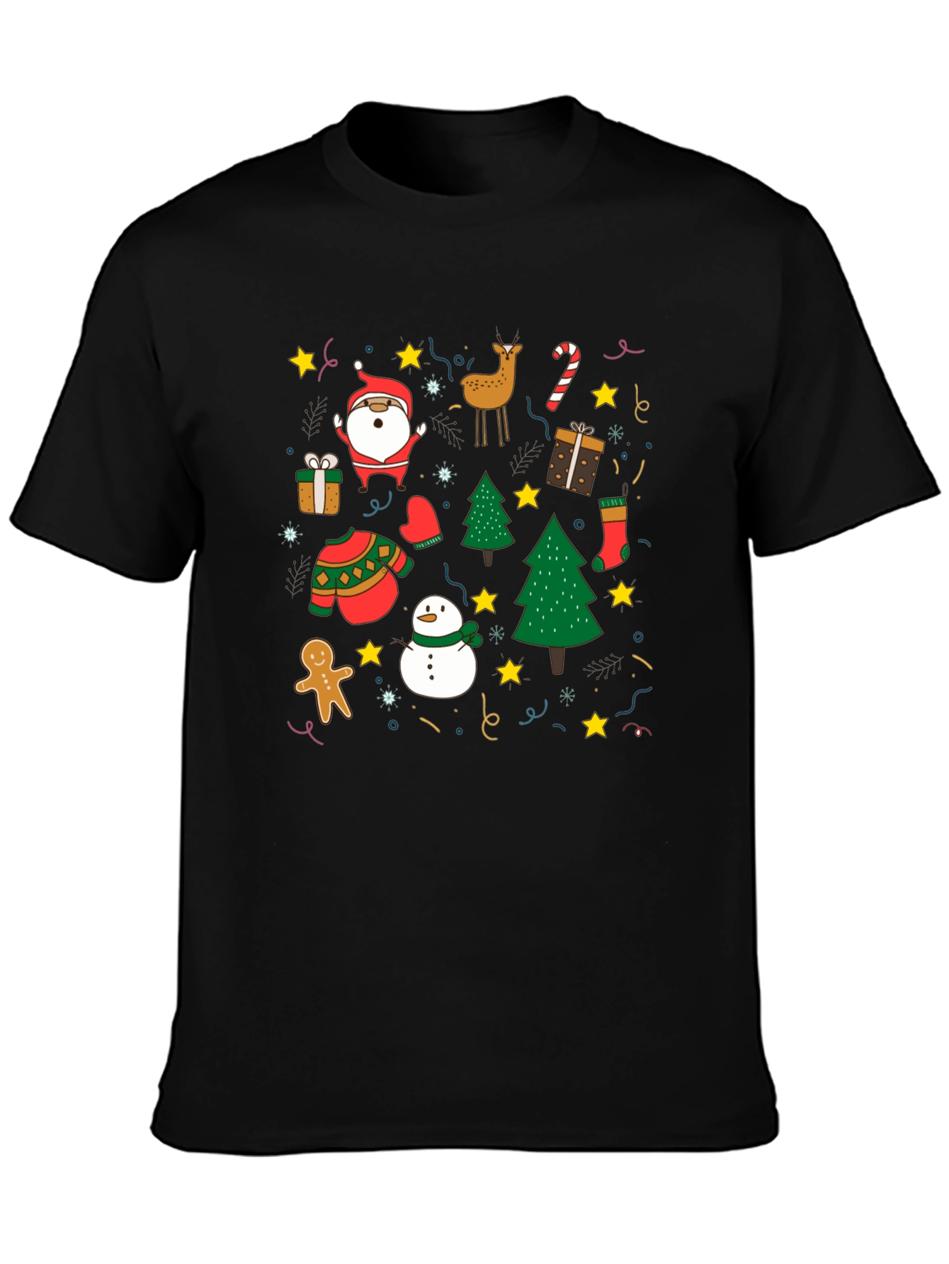 Festive Christmas Holiday Pattern T-Shirt