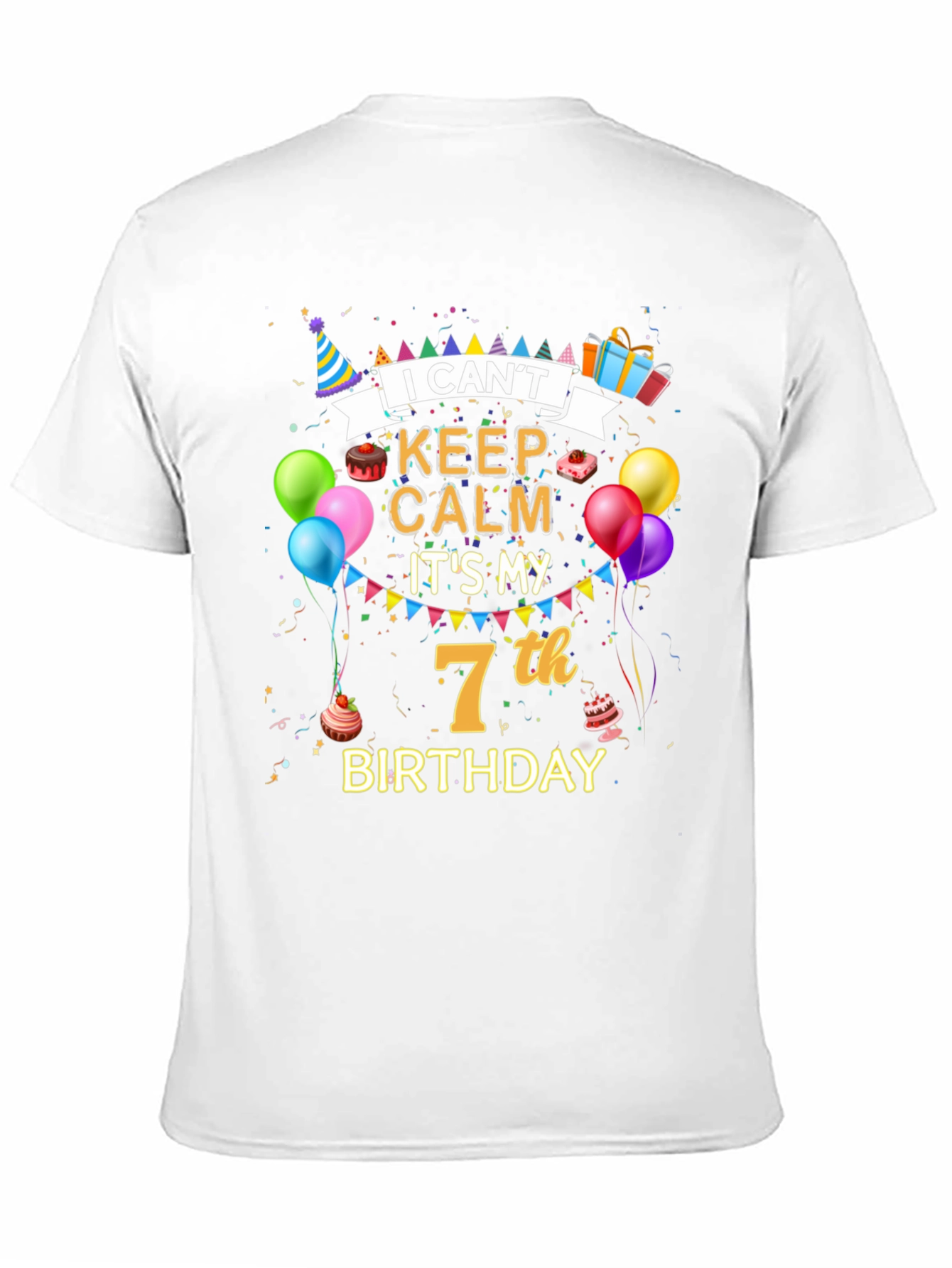 I Cant Keep Calm Its My 7th Birthday T-Shirt