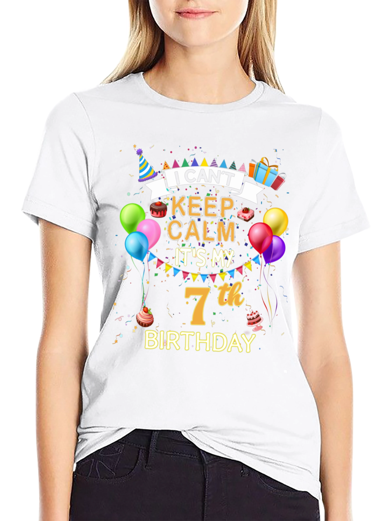 I Cant Keep Calm Its My 7th Birthday T-Shirt