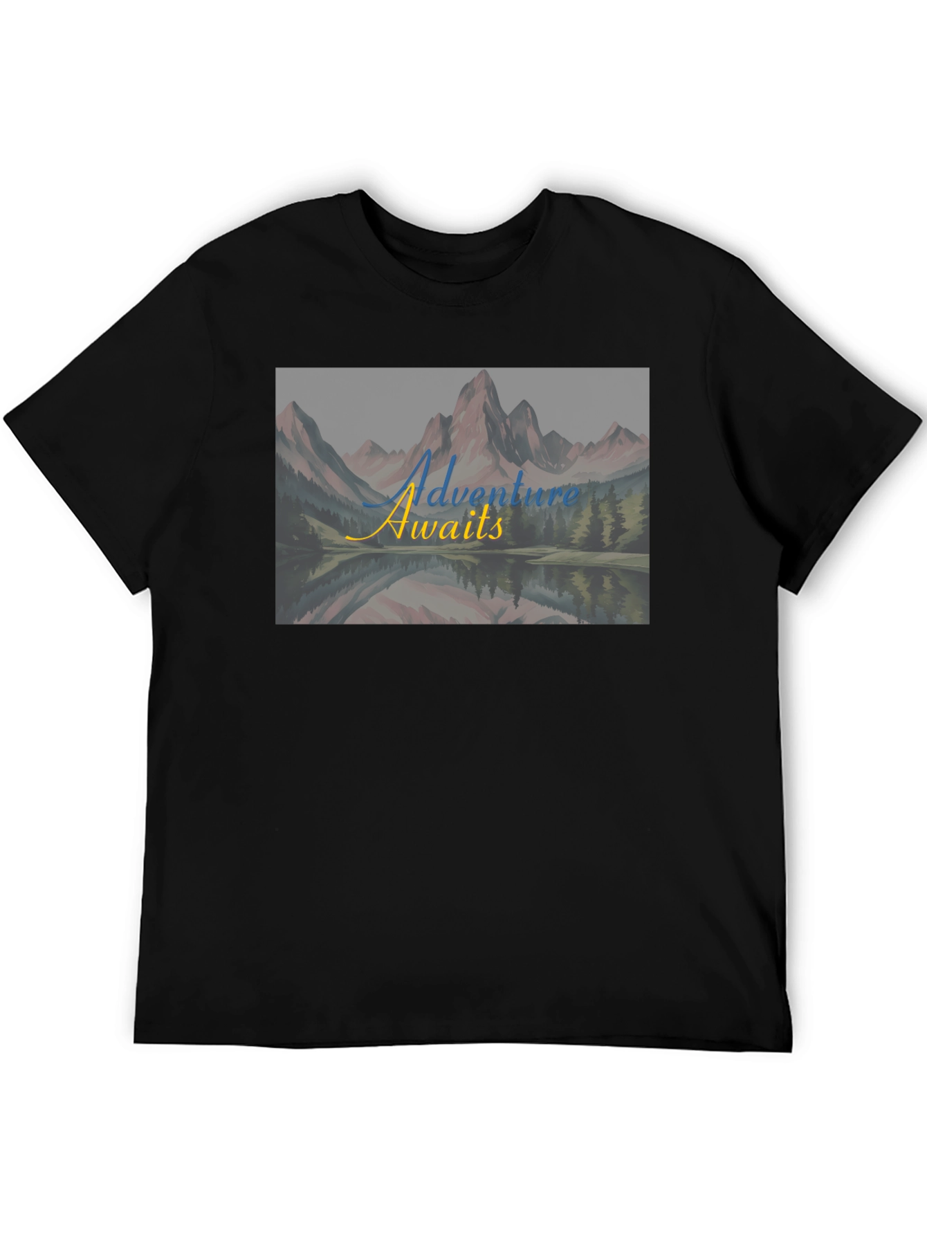 Adventure Awaits Black Graphic Tee