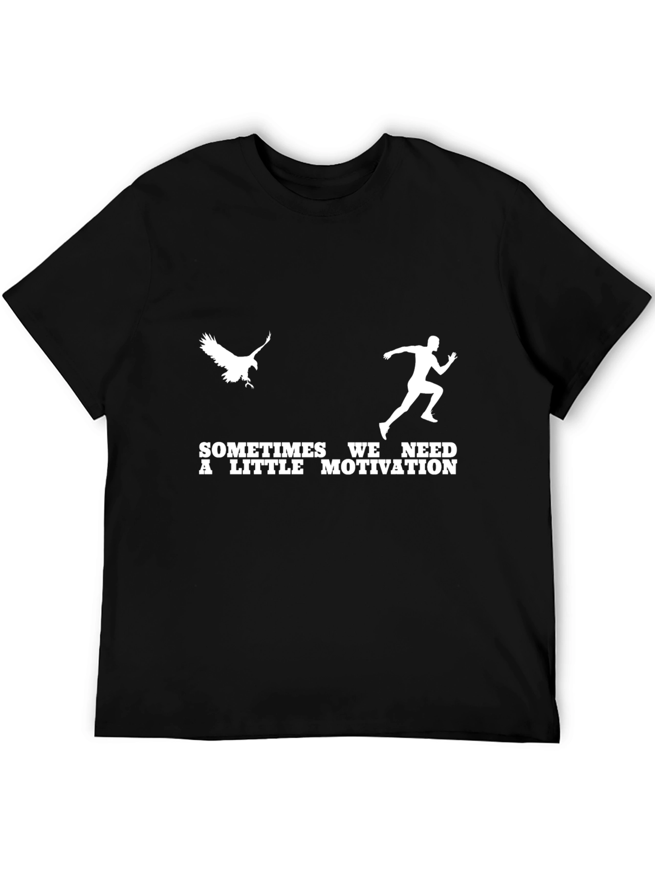 Motivation Graphic Tee - Eagle and Runner Design