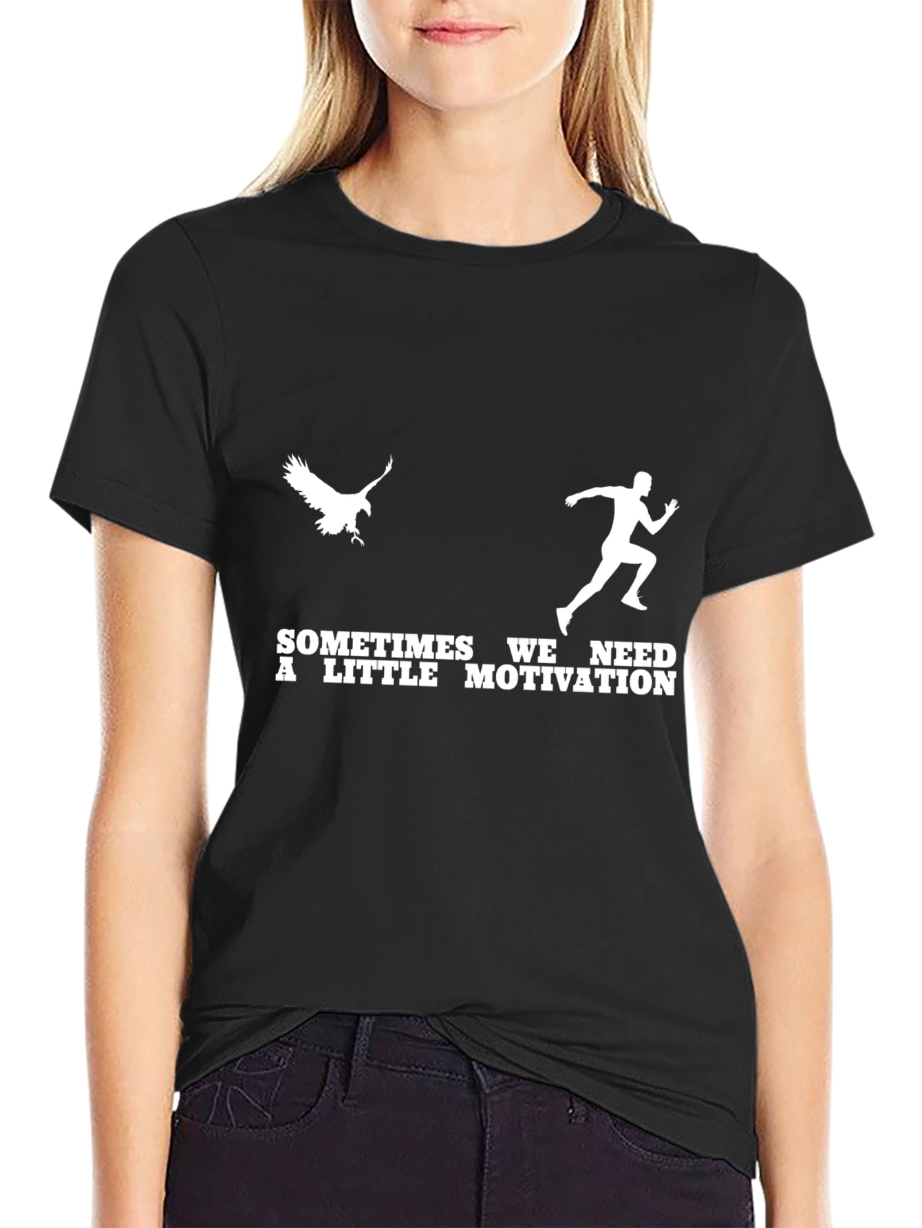 Motivation Graphic Tee - Eagle and Runner Design