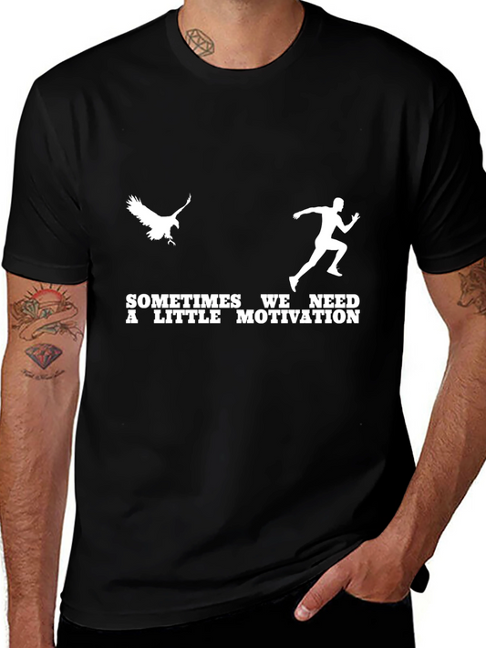 Motivation Graphic Tee - Eagle and Runner Design