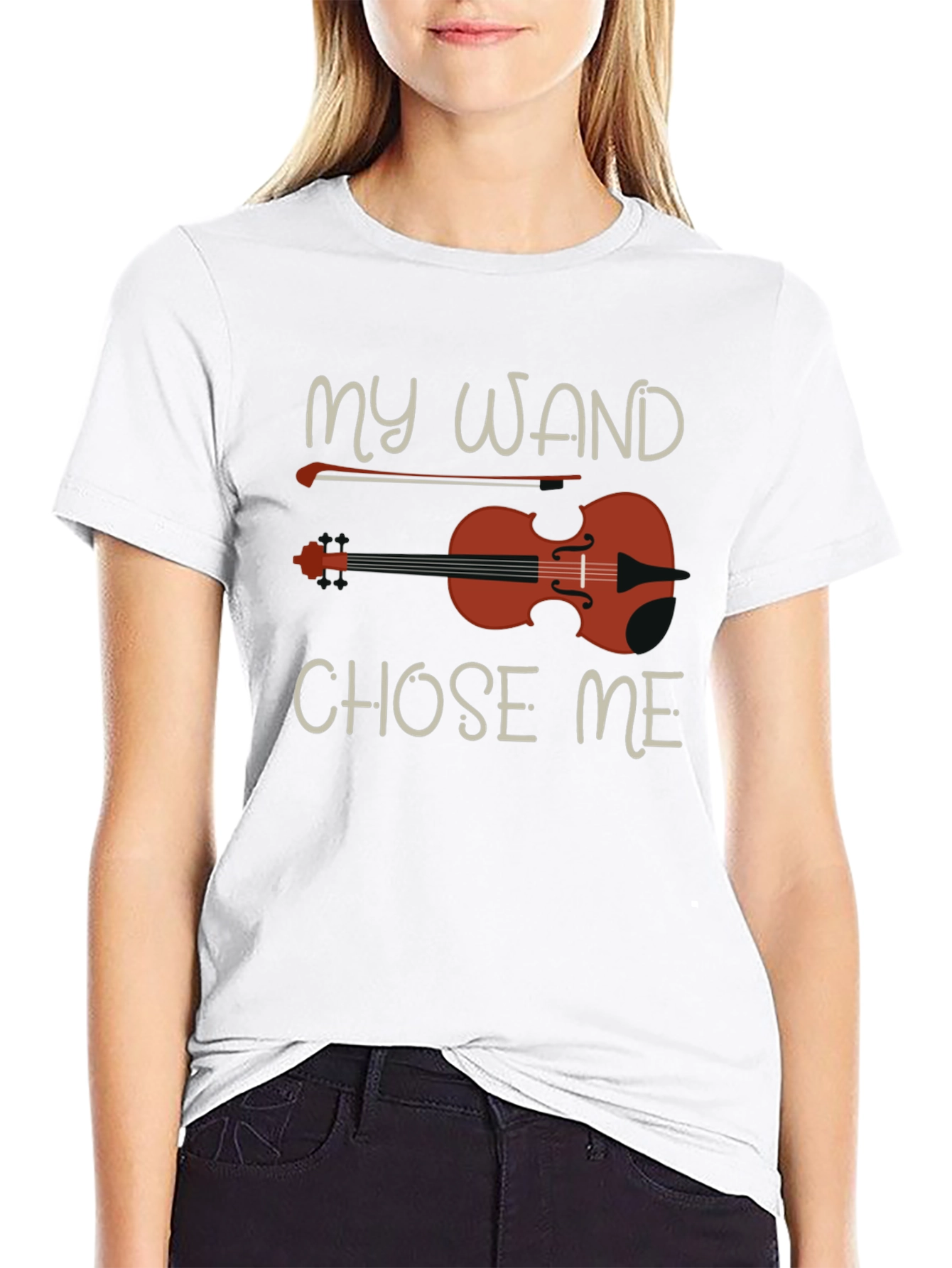 My Wand Chose Me Violin T-Shirt