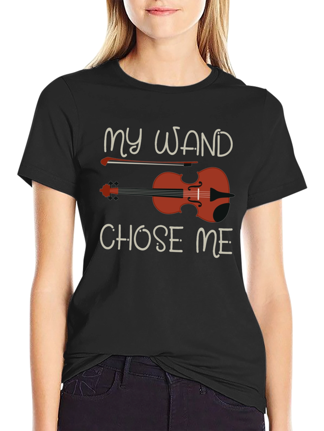 My Wand Chose Me Violin T-Shirt