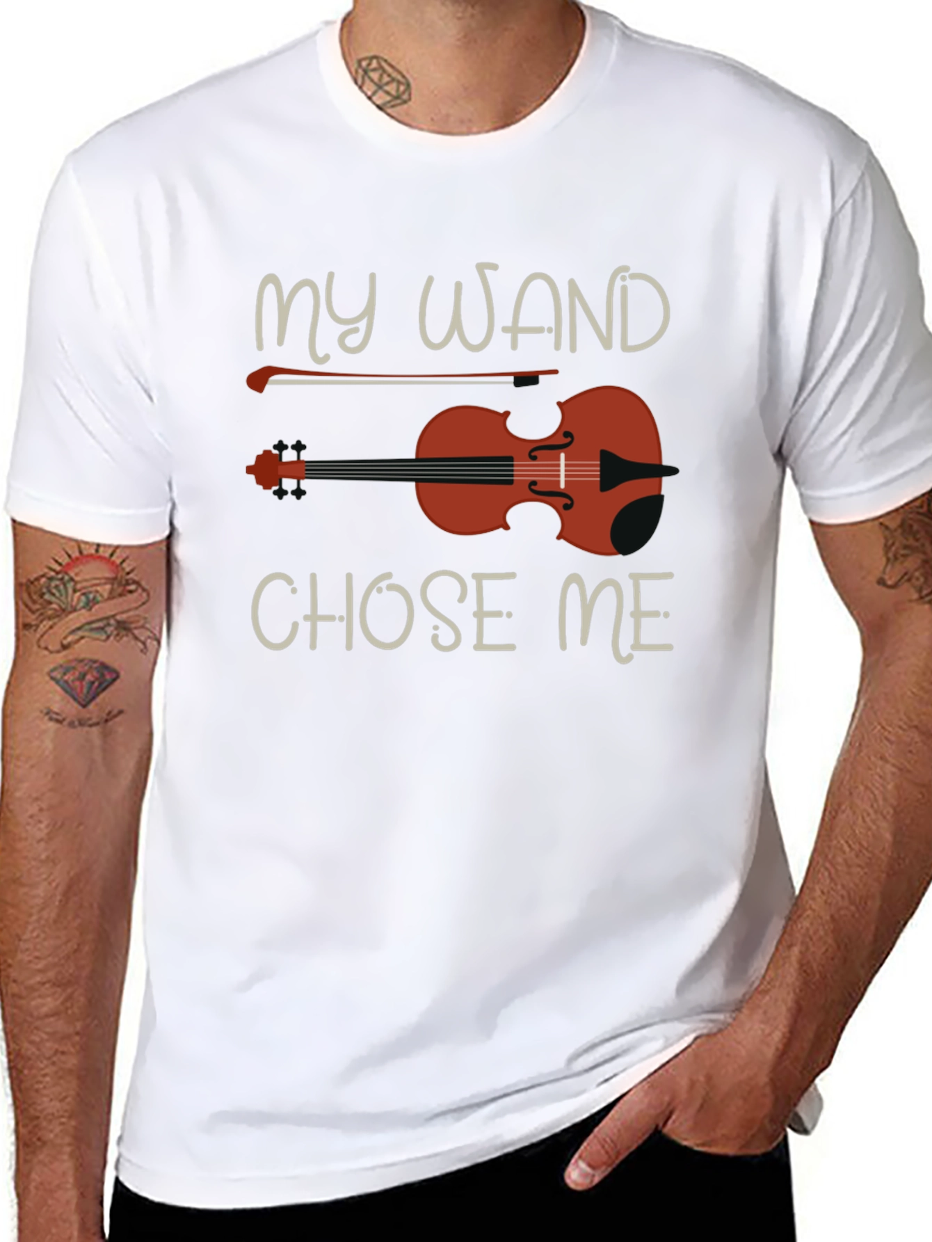 My Wand Chose Me Violin T-Shirt
