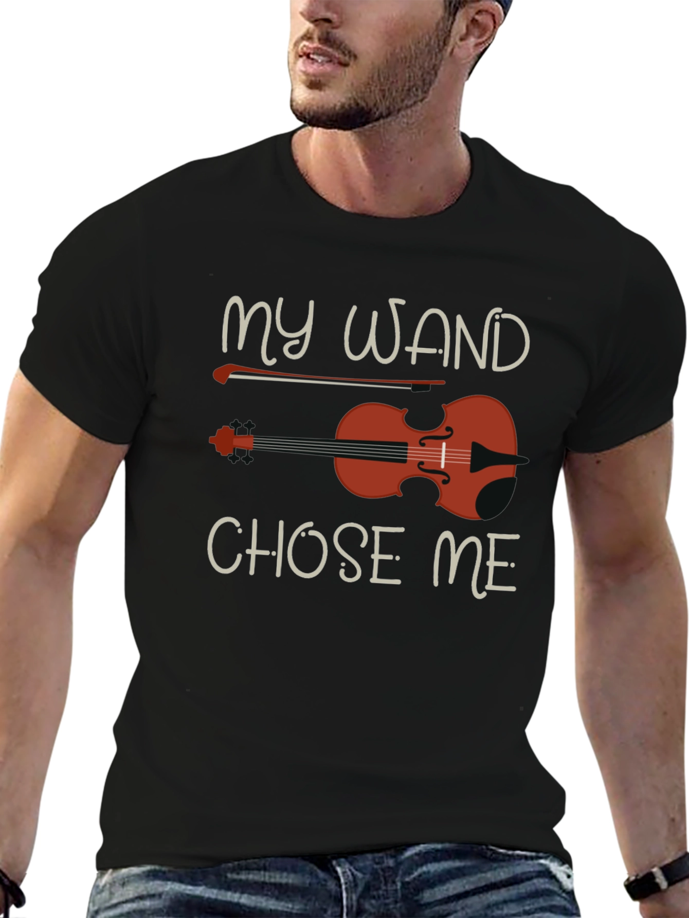 My Wand Chose Me Violin T-Shirt