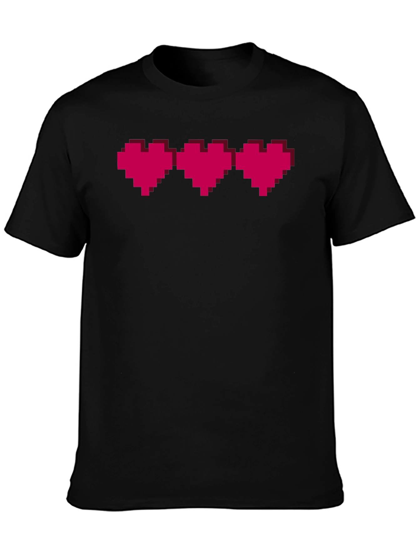 Pixel Heart Gamer T-Shirt - Black Graphic Tee
