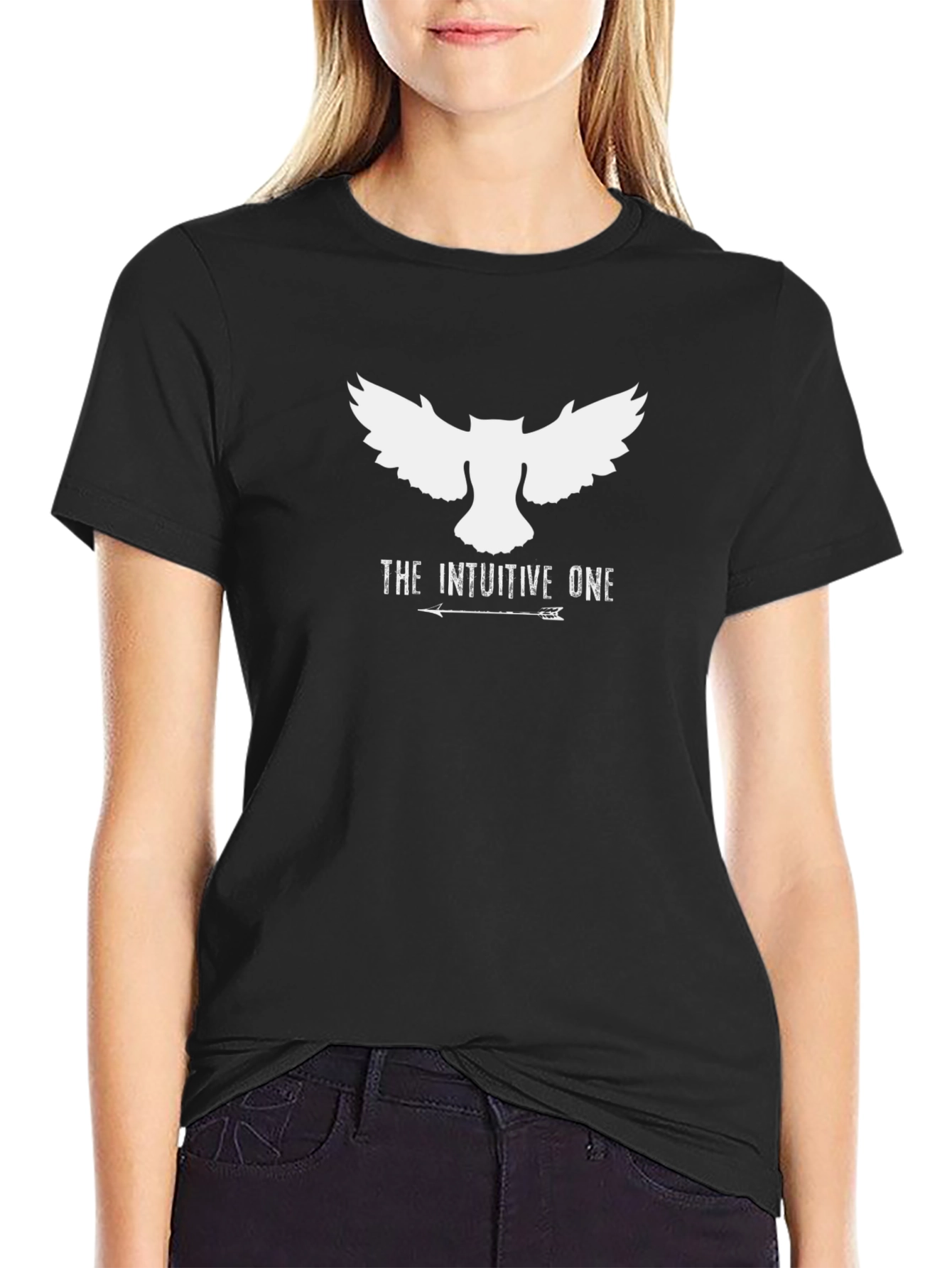 The Intuitive One Owl Graphic Tee - Black