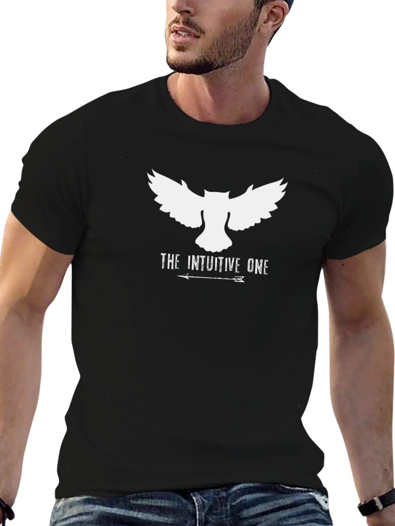 The Intuitive One Owl Graphic Tee - Black