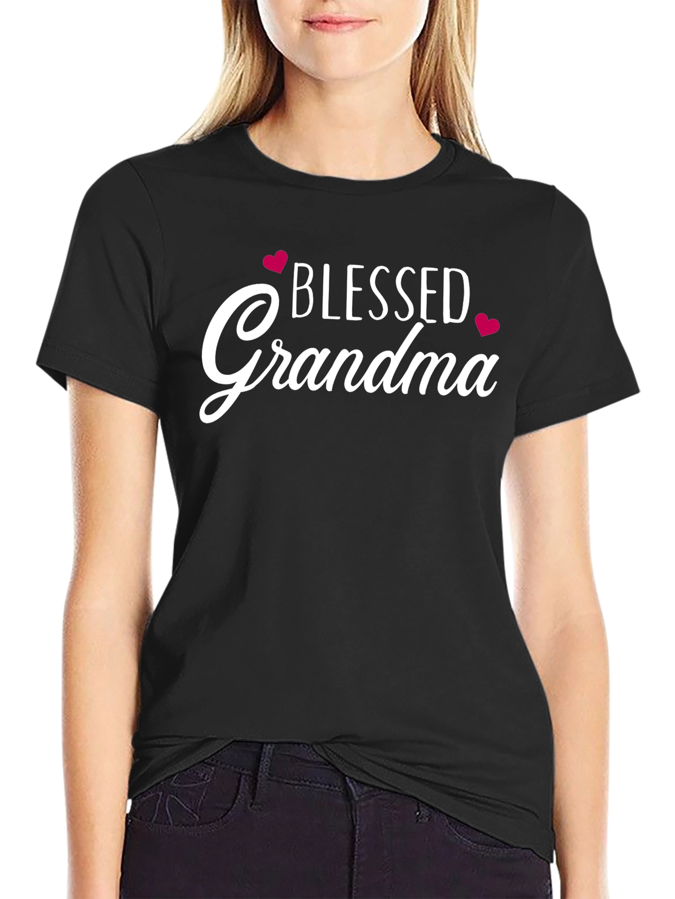 Blessed Grandma T-Shirt - Heart Graphic Tee