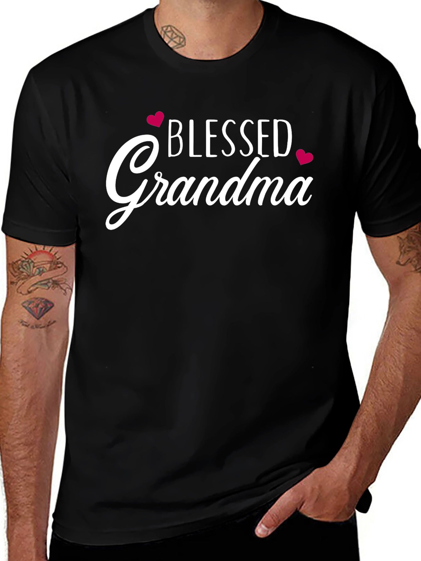 Blessed Grandma T-Shirt - Heart Graphic Tee