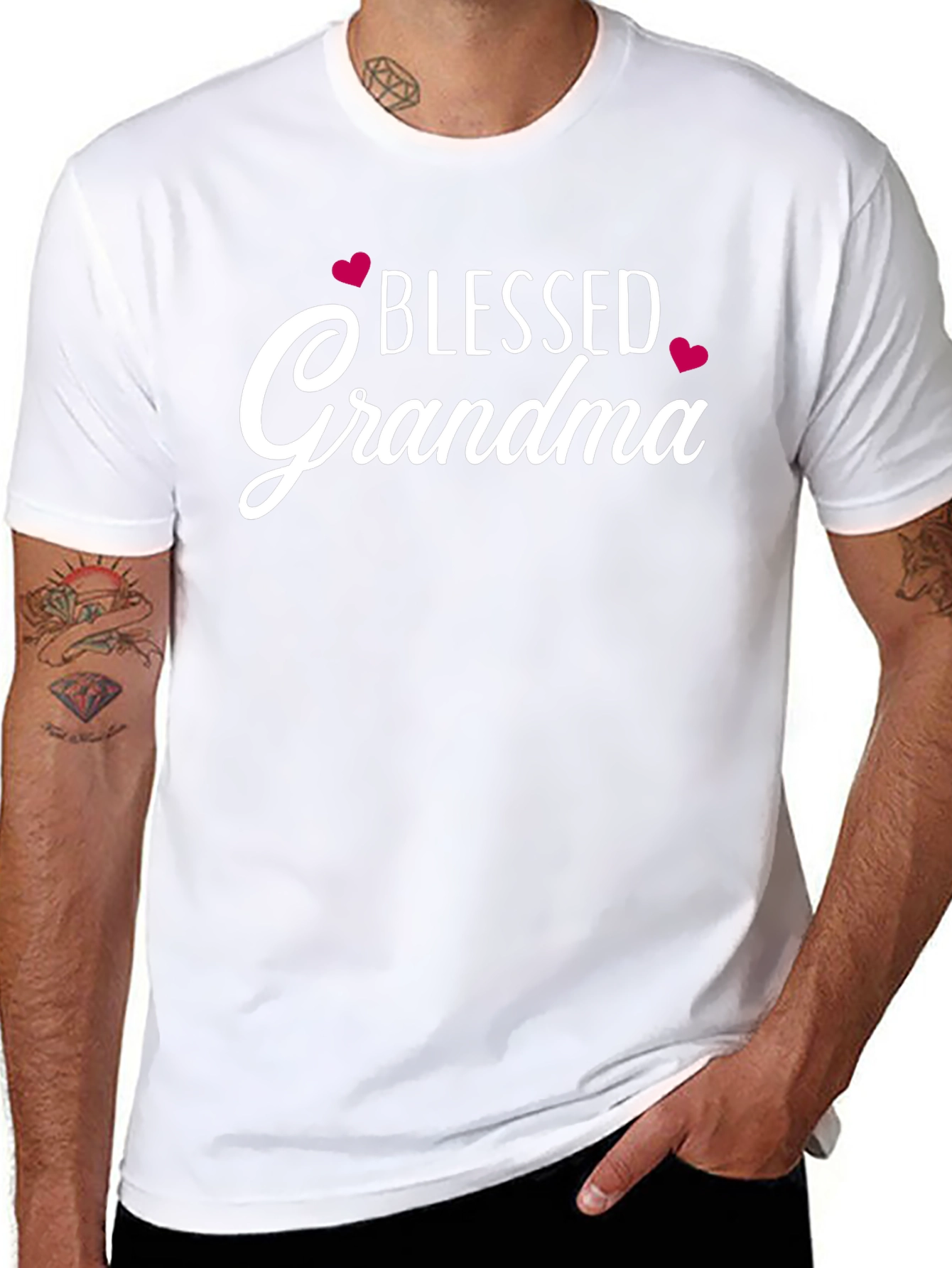 Blessed Grandma T-Shirt - Heart Graphic Tee