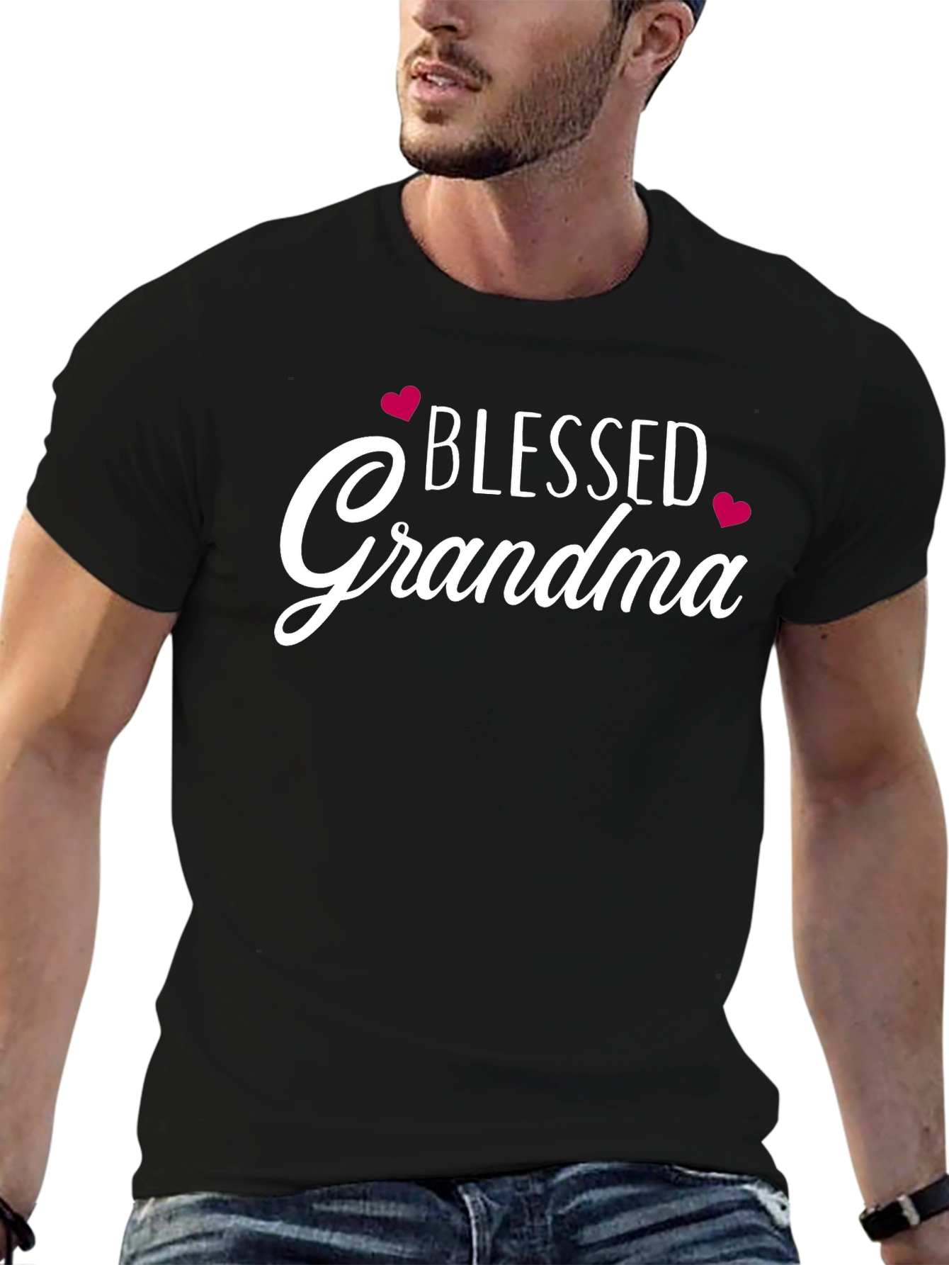 Blessed Grandma T-Shirt - Heart Graphic Tee