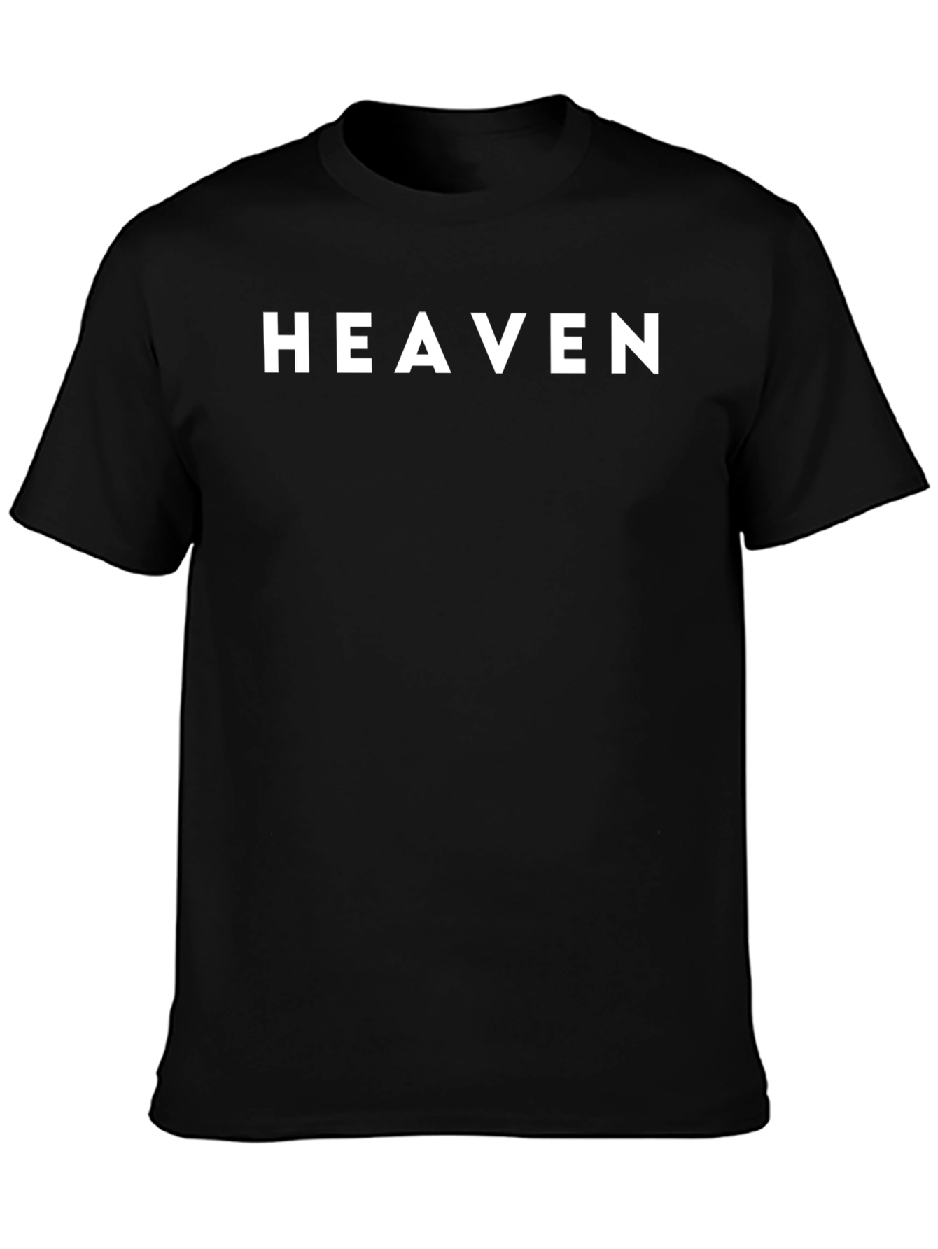 Heaven Graphic Print Black T-Shirt