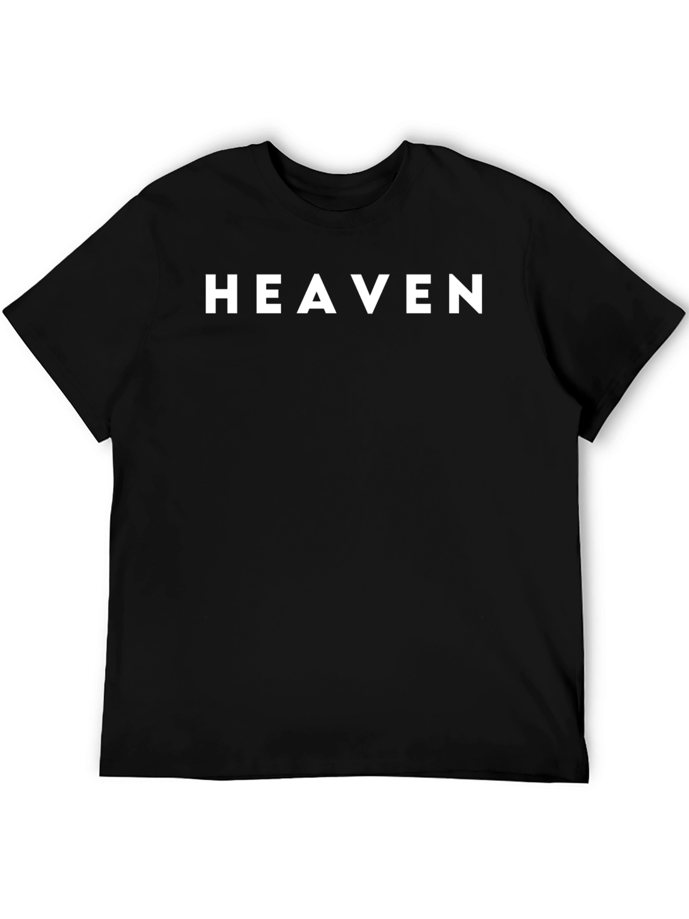 Heaven Graphic Print Black T-Shirt