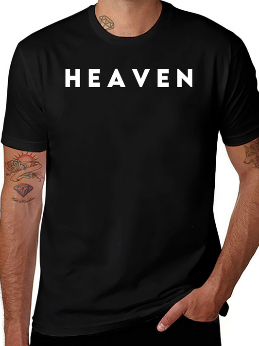 Heaven Graphic Print Black T-Shirt