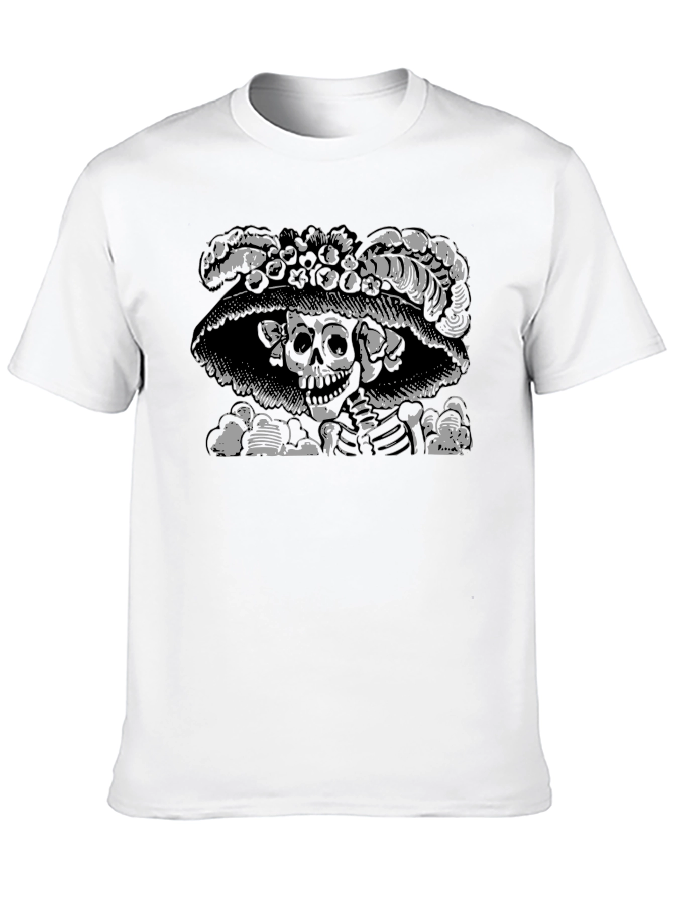 Skull & Roses Graphic Tee - Black
