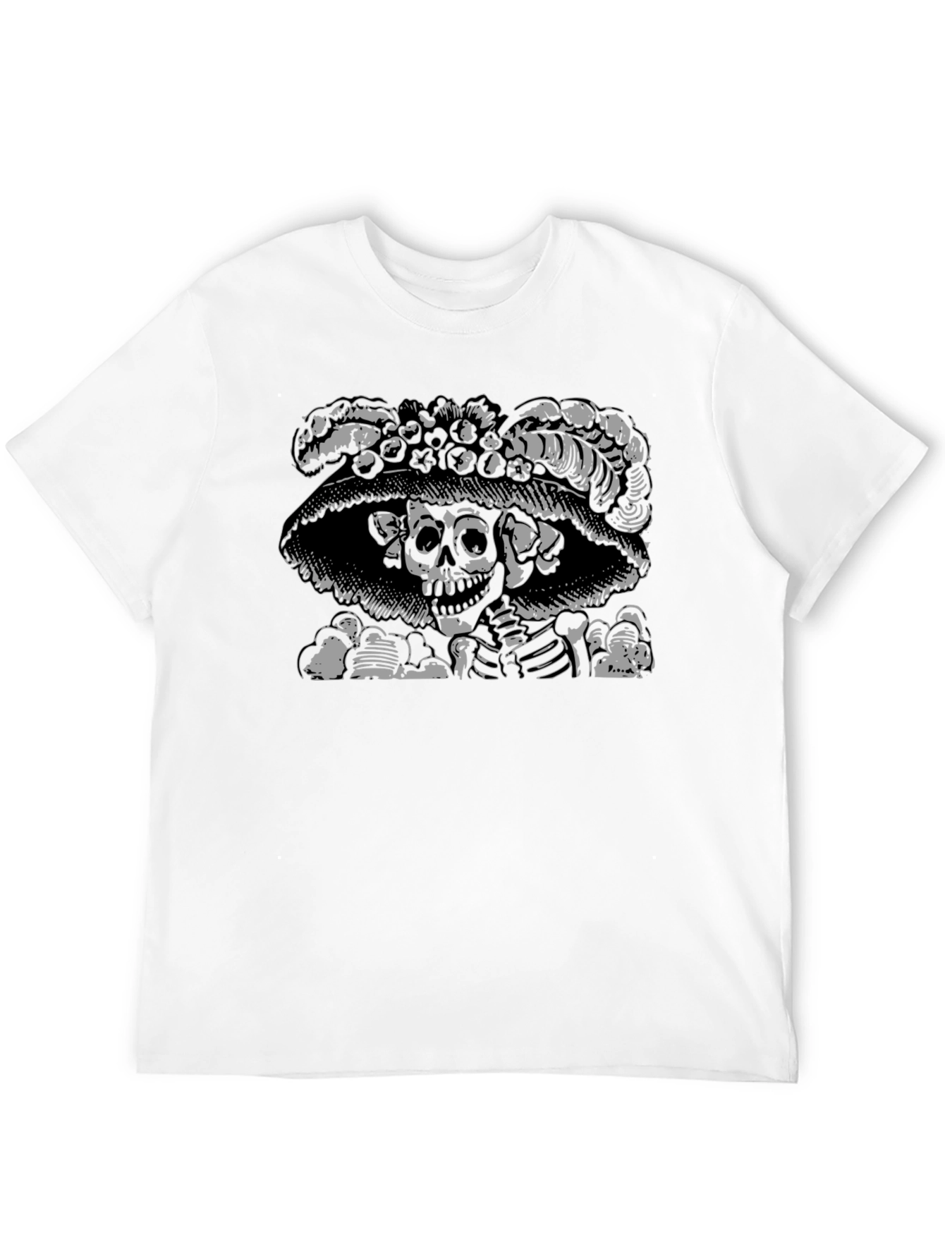 Skull & Roses Graphic Tee - Black